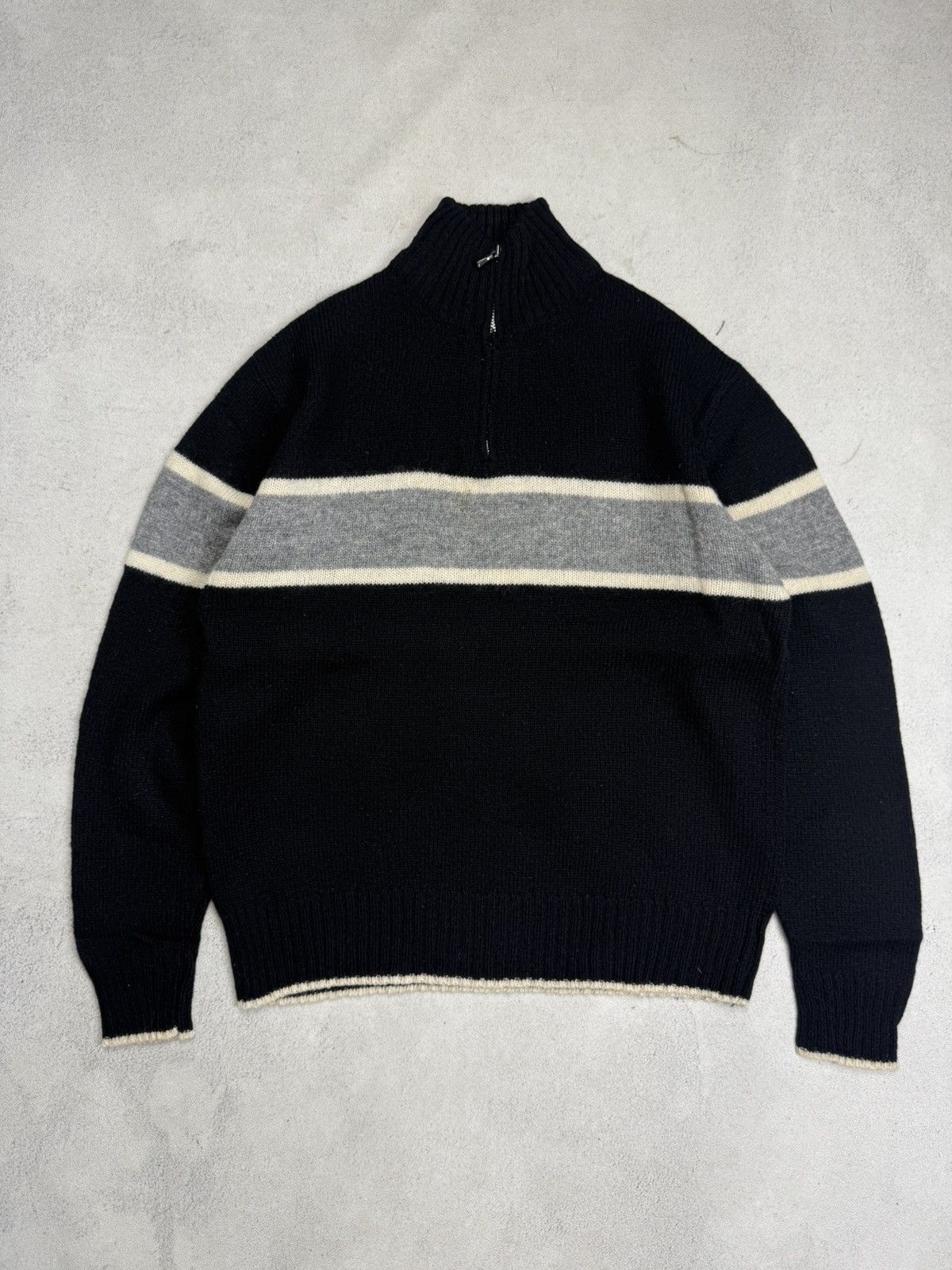 Gap Vintage GAP Wool Knit Half Zip Sweater Cardigan Size US L / EU 52-54 / 3 - 2 Thumbnail
