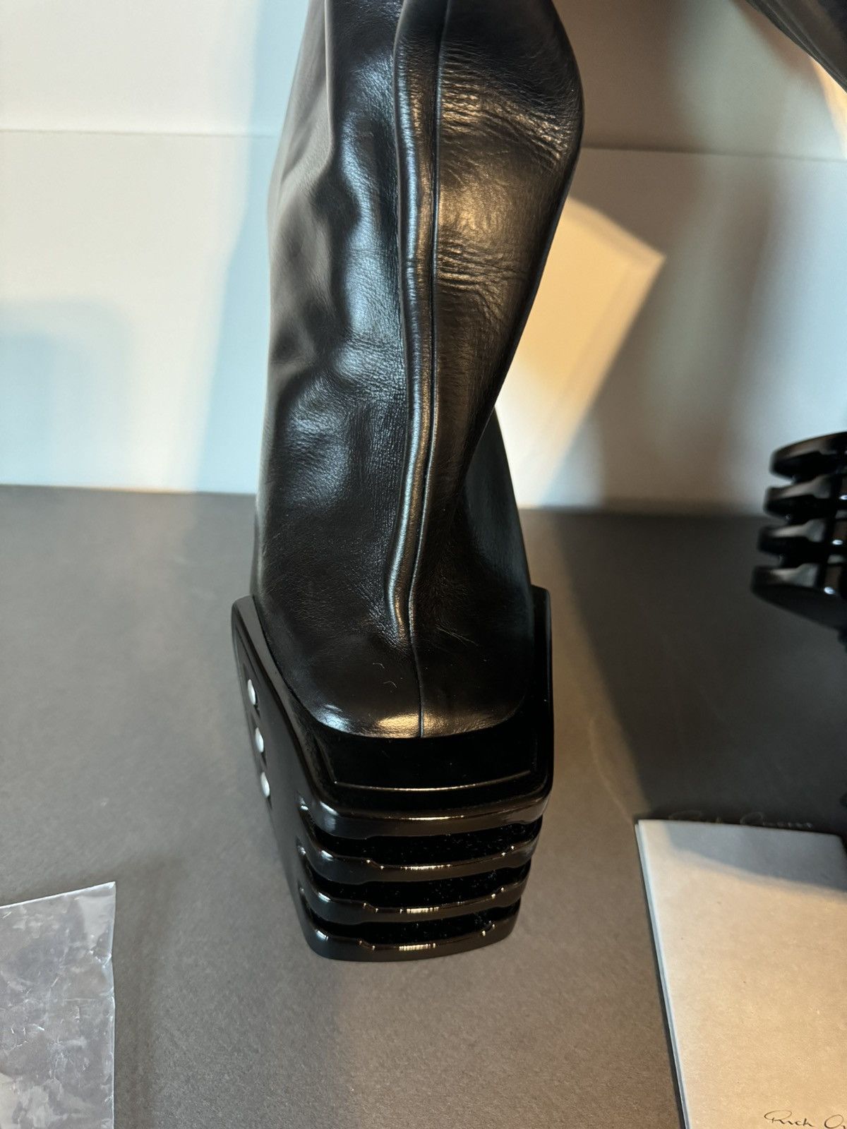 Rick Owens Rick Owens Thigh High Platform Boots OTK, Size 8/38 NWB Size US 8 / IT 38 - 8 Thumbnail