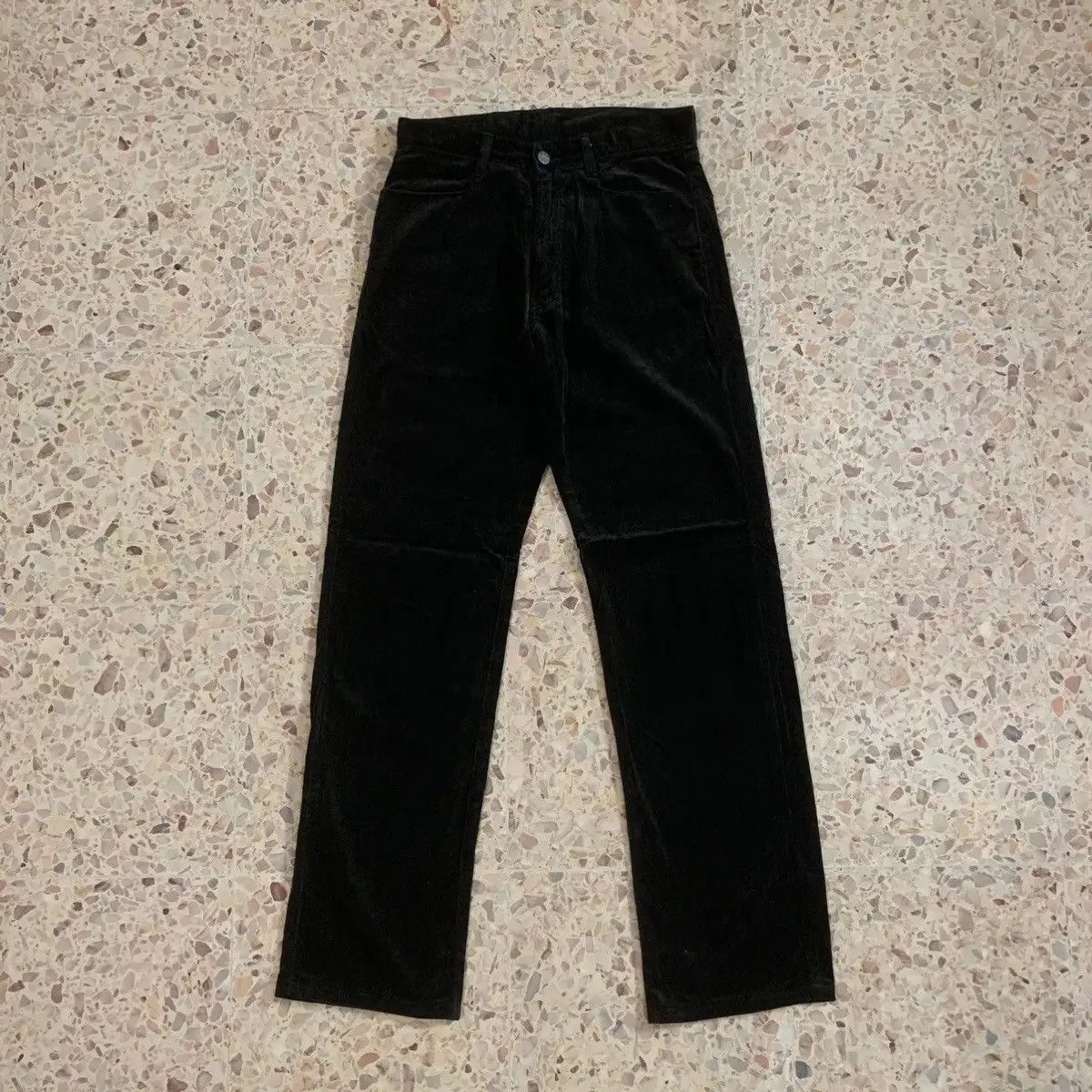 Fiorucci Vintage Fiorucci Black Lot 6213 Cotton Velvet Trousers Pants Size US 26 / EU 42 - 1 Thumbnail