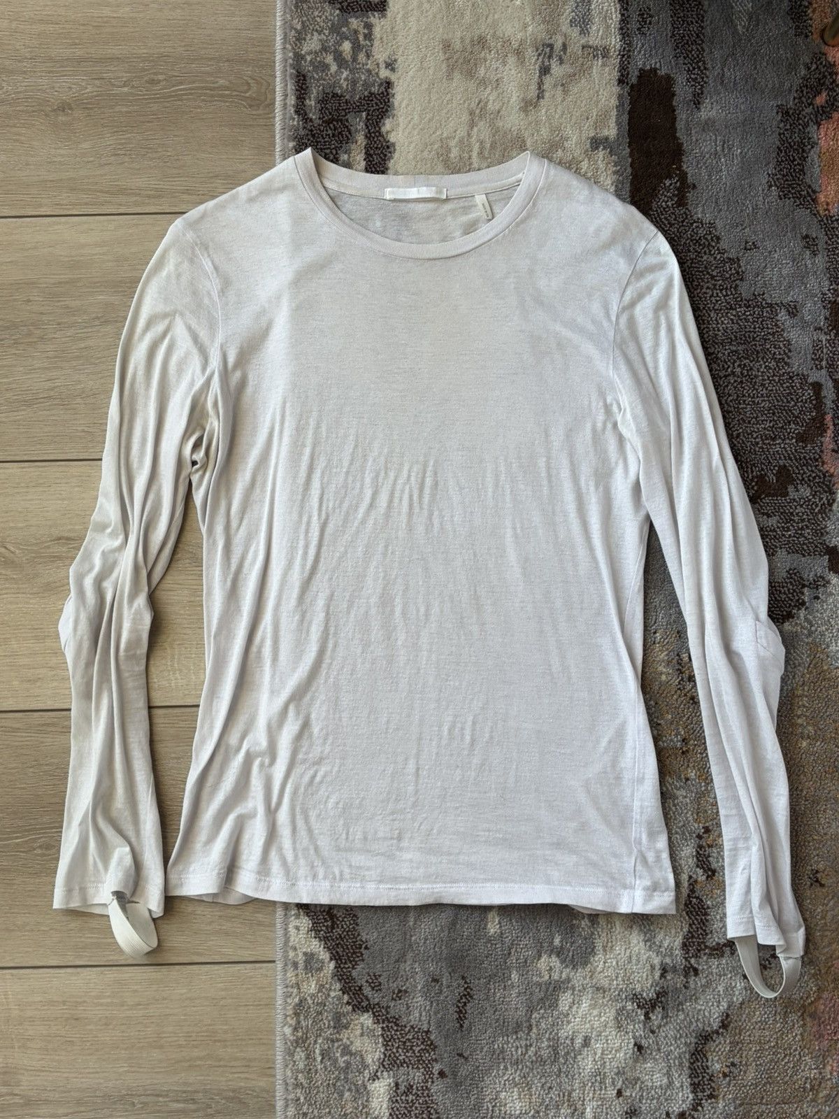Helmut Lang 2004 Cotton Long sleeve Top with Elbow Slits