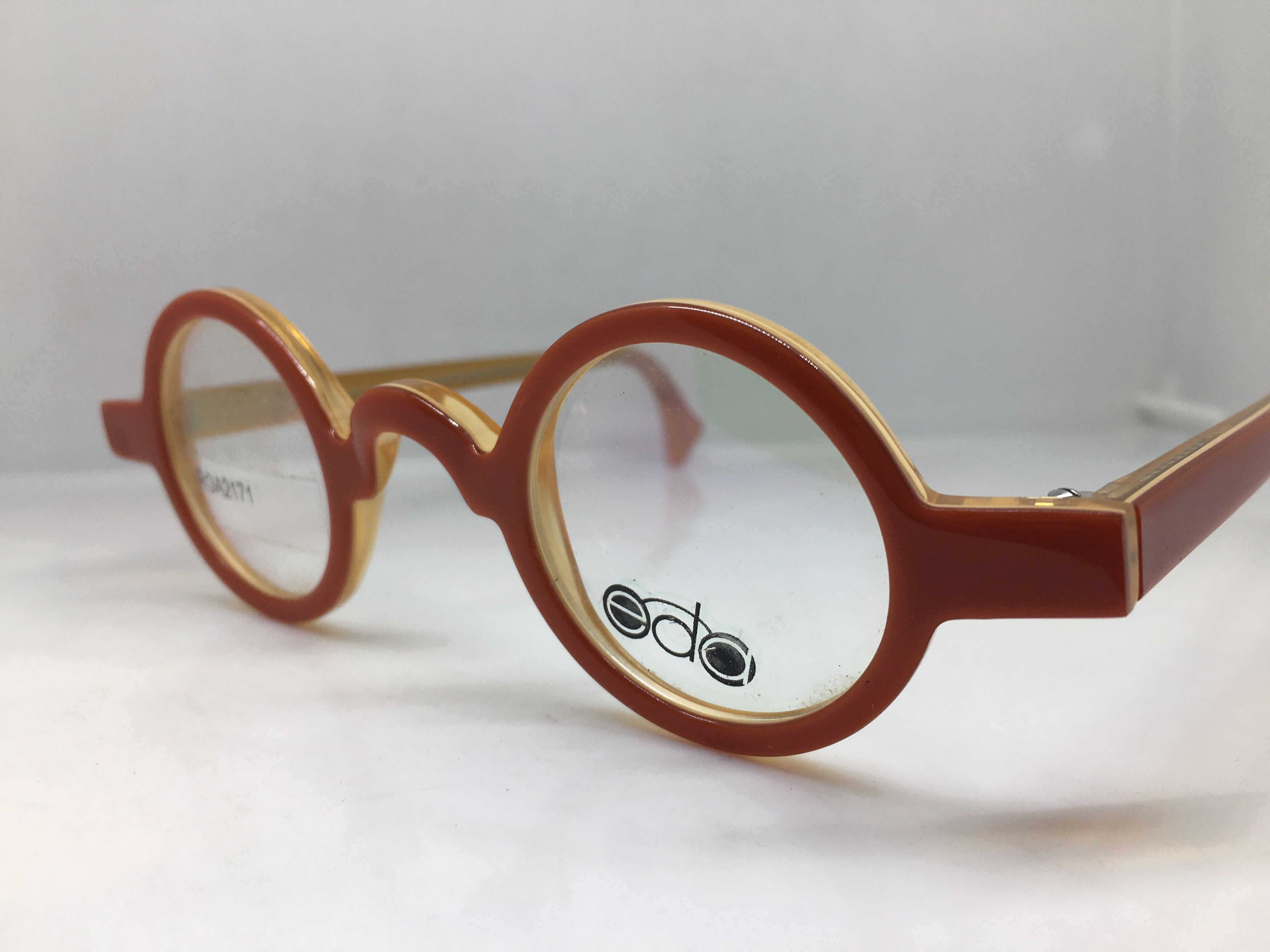Other EYECRAFT 3012B Orange Ivy League Round Eyeglasses Frame Size ONE SIZE - 3 Thumbnail