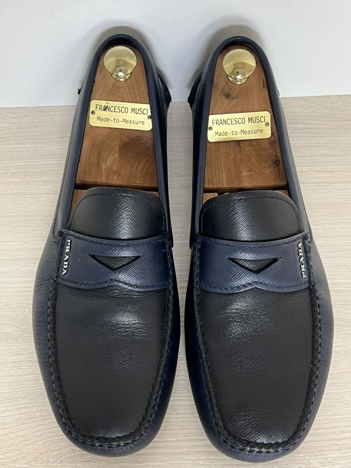 Prada Prada Saffiano Bi-Color Driving Loafers 2DD001 Size US 9.5 / EU 42-43 - 7 Thumbnail