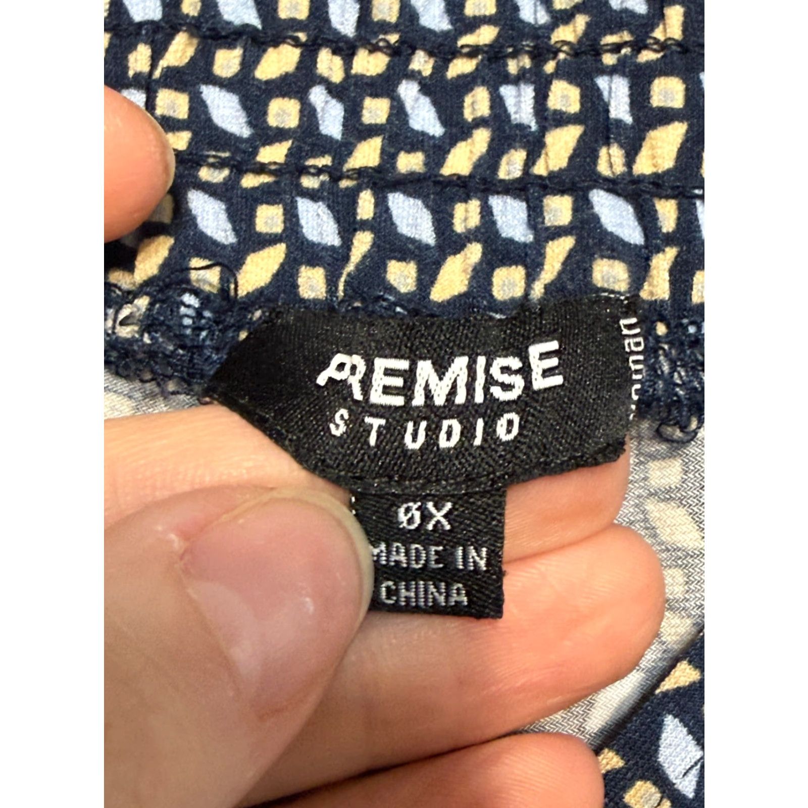 Vintage Premise Studio Pants Womens 0X Blue Pull On Wide Leg All Over Print Stretch Pants Womens Flats Front Ankle Casual Size 40" / US 18 - 5 Thumbnail