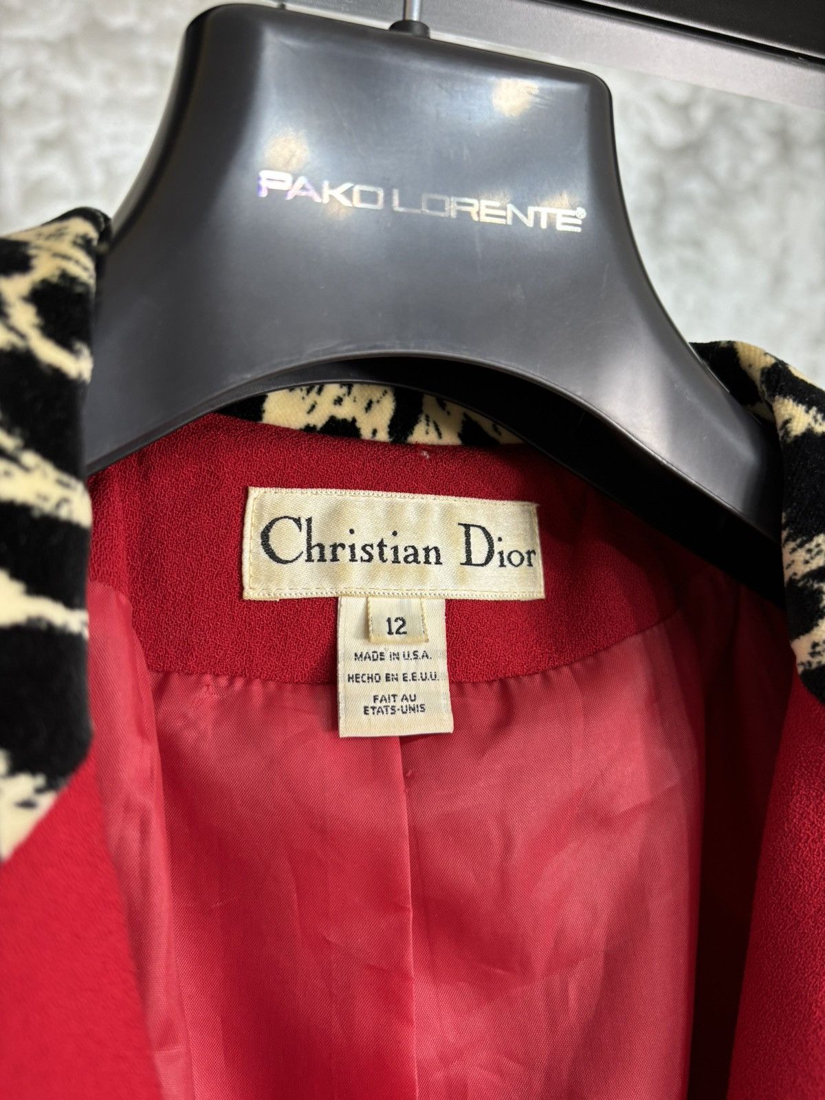 Dior 1990s Vintage Luxury Designer Christian Dior Blazer Jacket Size M / US 6-8 / IT 42-44 - 7 Thumbnail