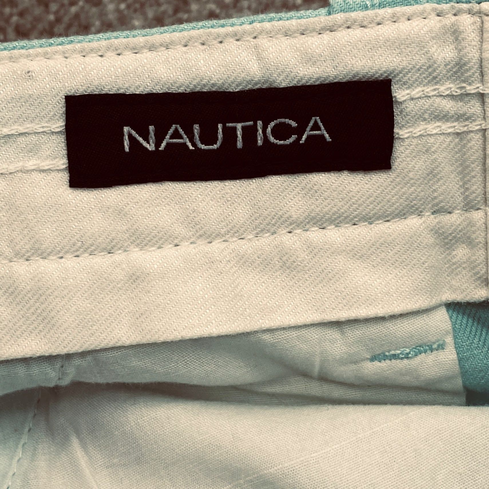 Nautica Nautica Chino Shorts Men's 36x10 Blue Linen Blend Drawstring WNT NWT 6674 Size US 36 / EU 52 - 5 Thumbnail