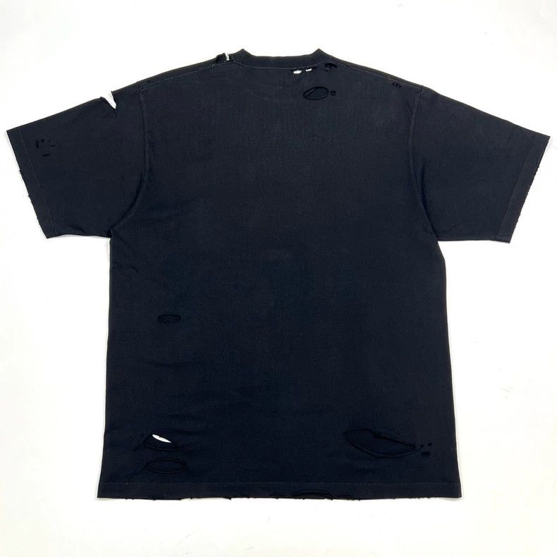 Balenciaga Balenciaga Black large ripped classic lettering logo distr Size US XS / EU 42 / 0 - 3 Thumbnail