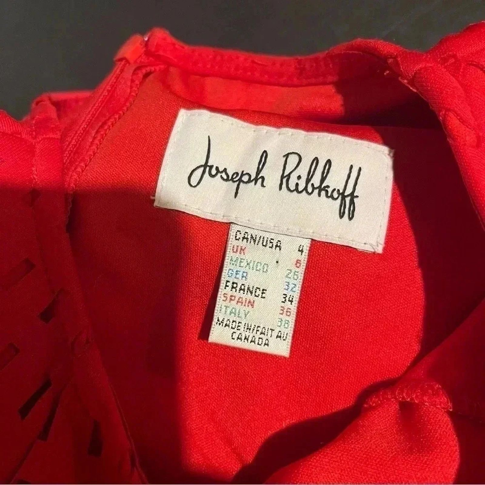 Joseph Ribkoff Joseph Ribkoff Size 4 Red Sleeveless Flare Eyelet Dress Size S / US 4 / IT 40 - 4 Thumbnail