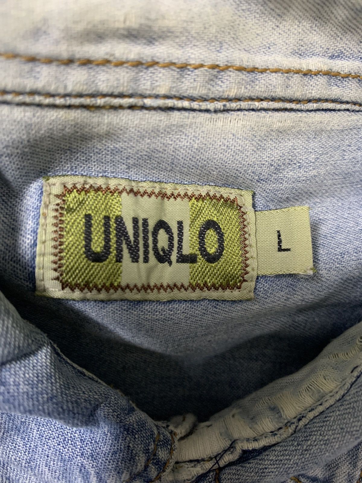 Uniqlo Vintage Uniqlo Denim Jacket Size US L / EU 52-54 / 3 - 13 Thumbnail