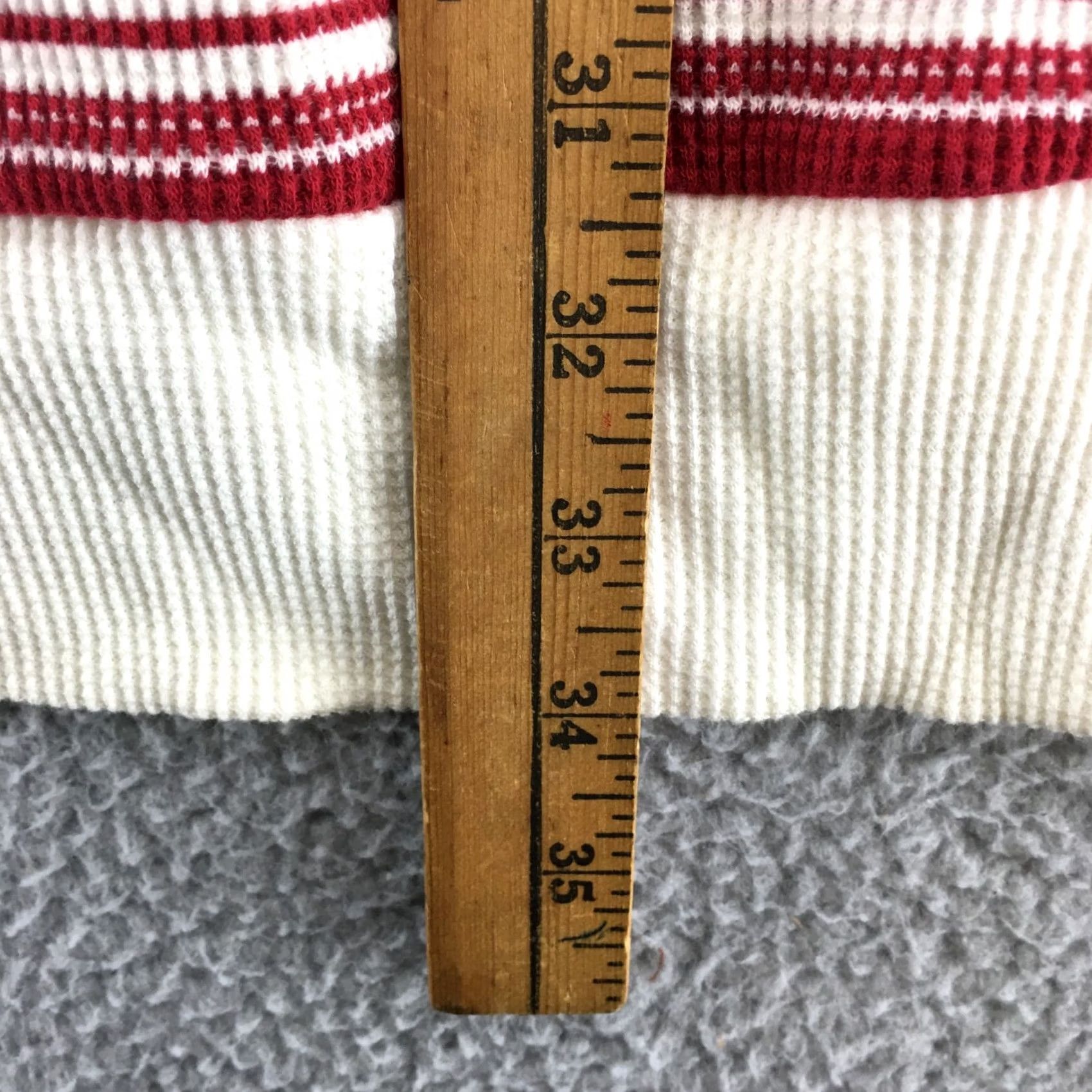 Vintage Venezia Hooded Tee Tshirt Red Striped Cotton Blend V Neck Knit NWT Womens Size 22/24 Size 3XL / US 20-22 - 5 Thumbnail