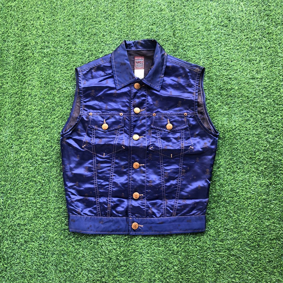 Designer × Jean Paul Gaultier Jean Paul Gaultier Skull Satin Vest Size US M / EU 48-50 / 2 - 1 Thumbnail