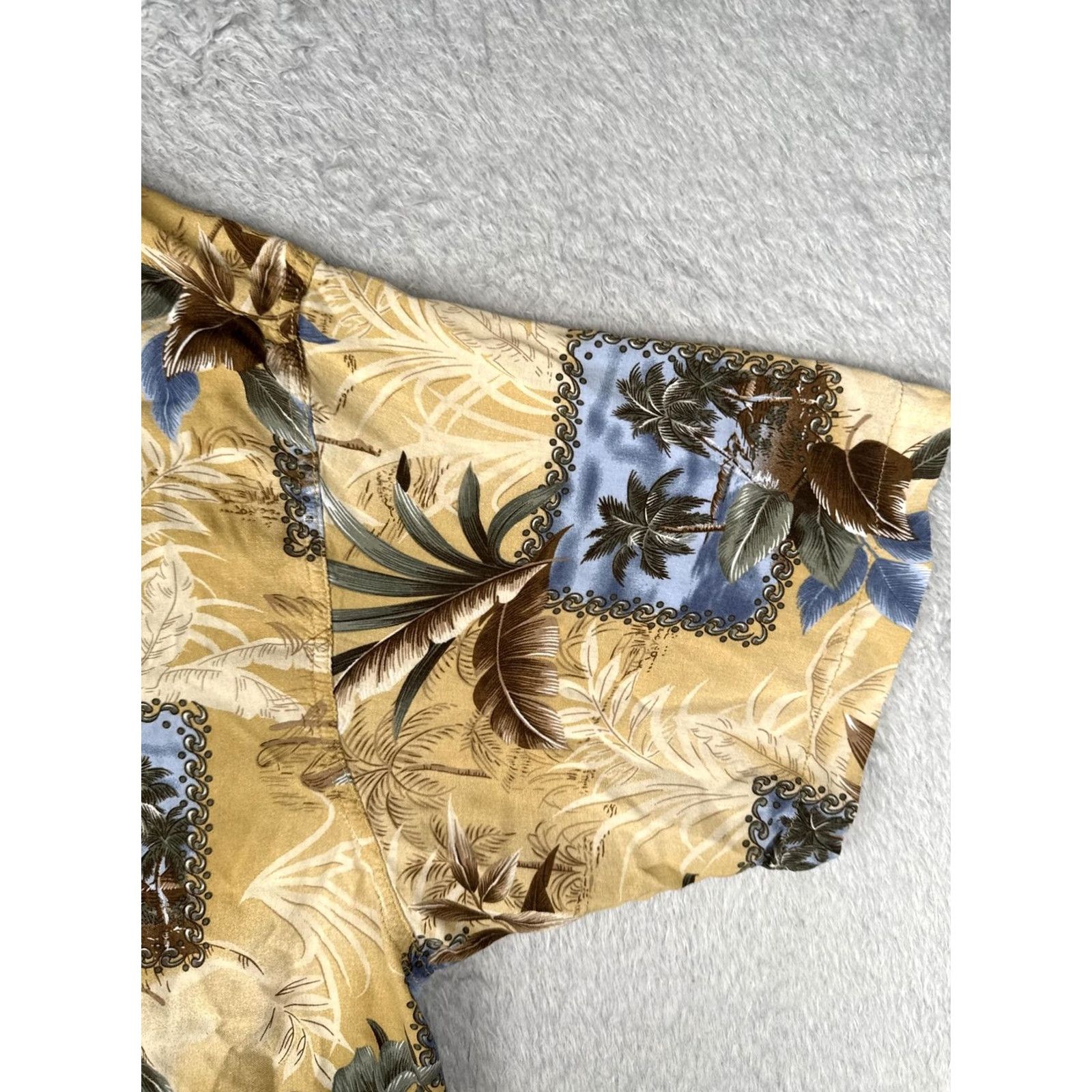 Vintage David Taylor Collection Shirt Mens 4XL Beige Hawaiian Short Sleeve Button Up Size US XXL / EU 58 / 5 - 2 Thumbnail