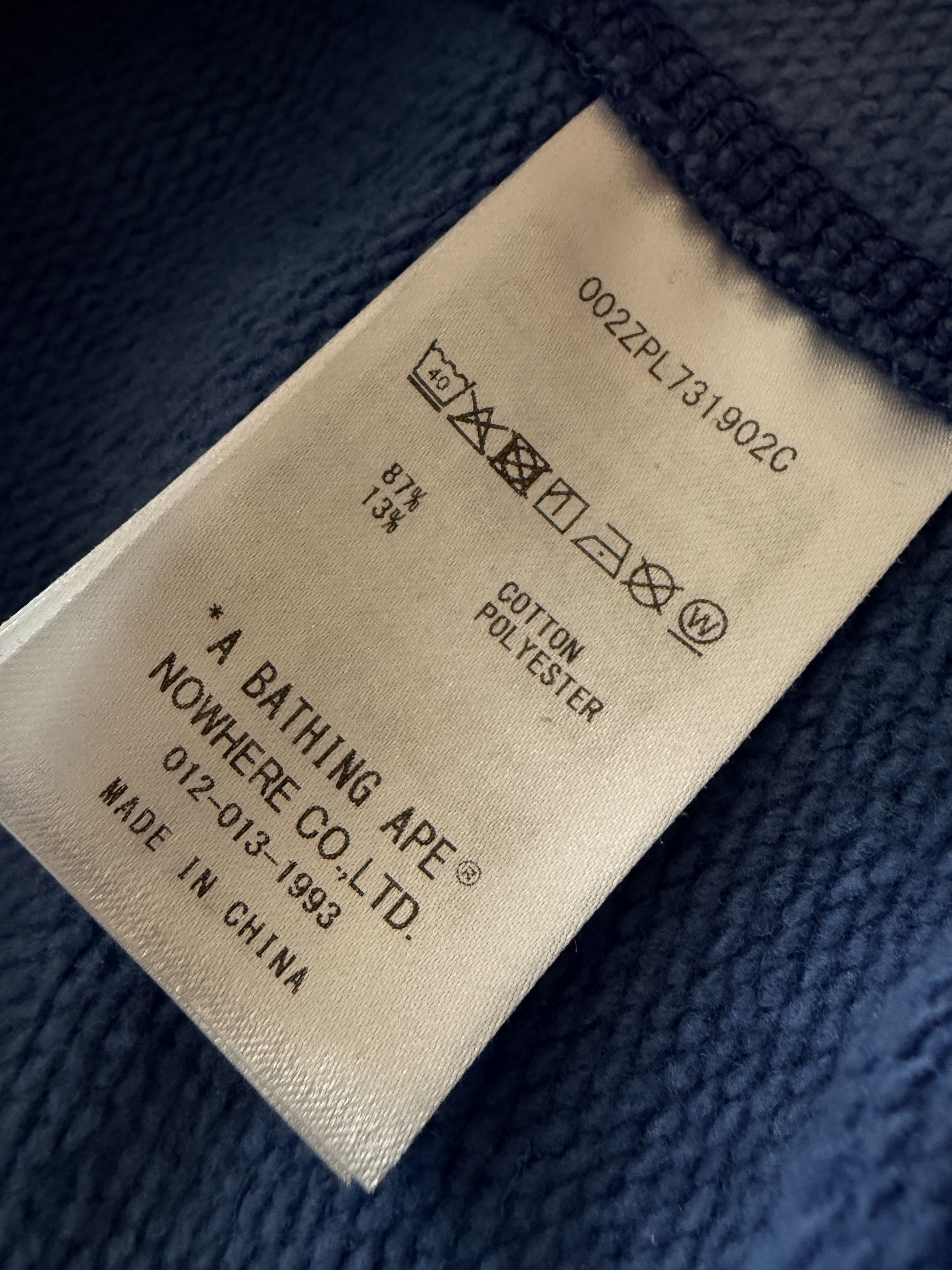 Bape Bape x Mr. Shark Full Zip Hoodie Navy Size US M / EU 48-50 / 2 - 12 Thumbnail