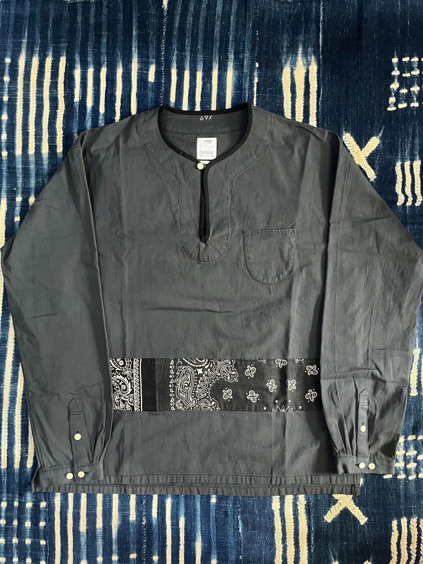 Visvim TUNIC P.O. PATCHWORK (N.D.) - GREY sz 4 | Grailed