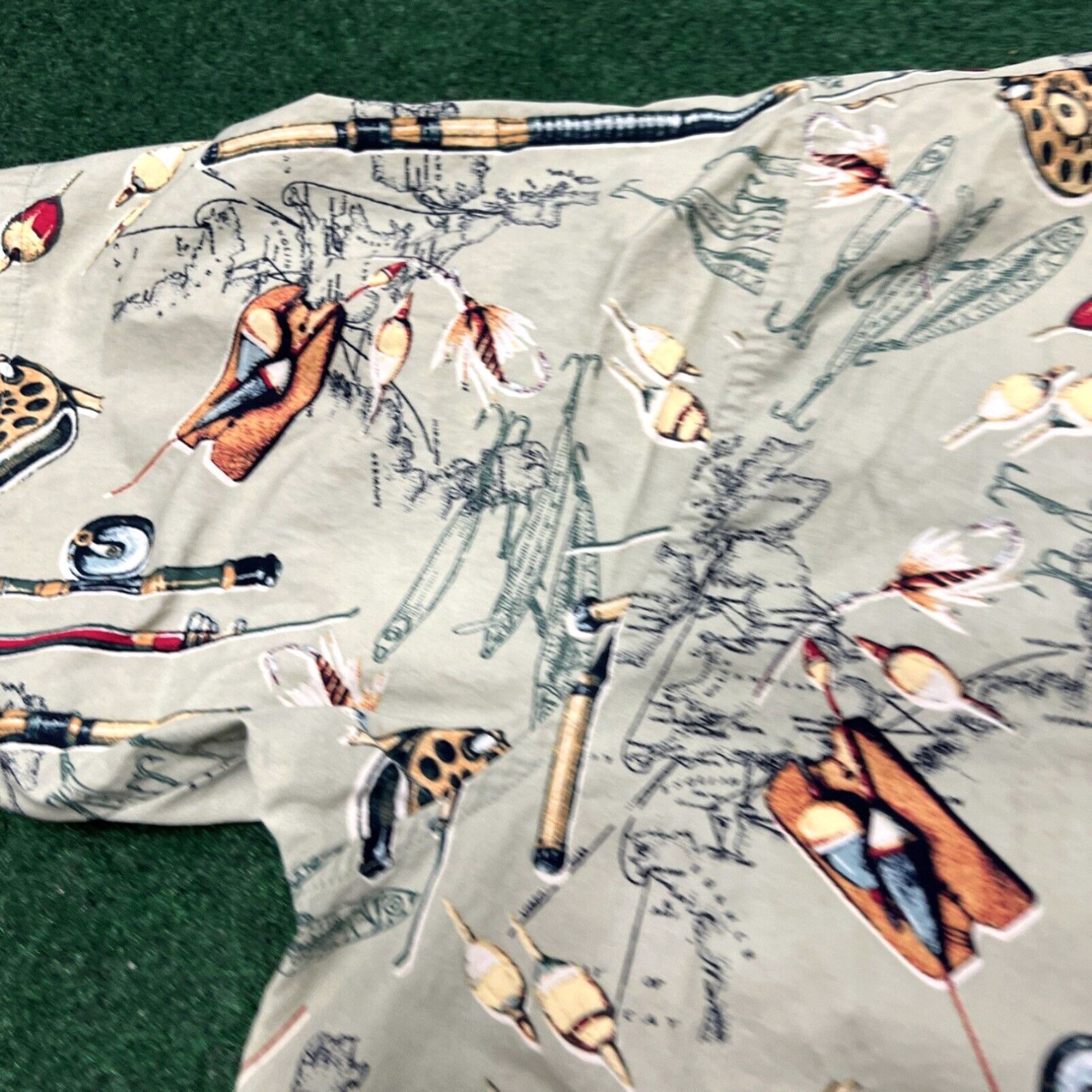 Vintage Natural Issue Shirt Mens Large Fishing Bass Hook Cabin Cottage Dad VTG 90s Y2K Size US L / EU 52-54 / 3 - 5 Thumbnail