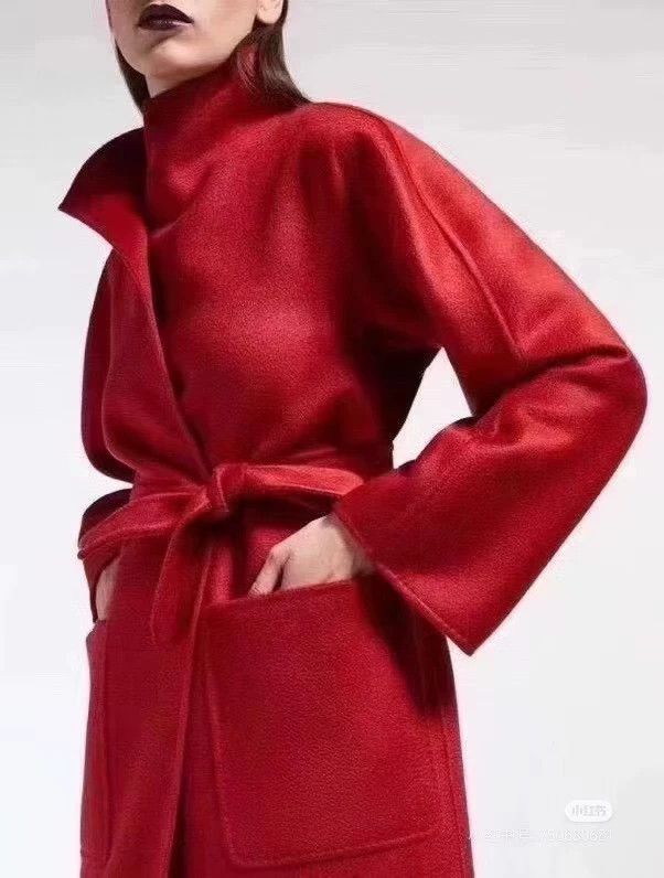 Max Mara Max Mara Coat lilia, true red, 100% cashmere water ripple Size L / US 10 / IT 46 - 1 Thumbnail