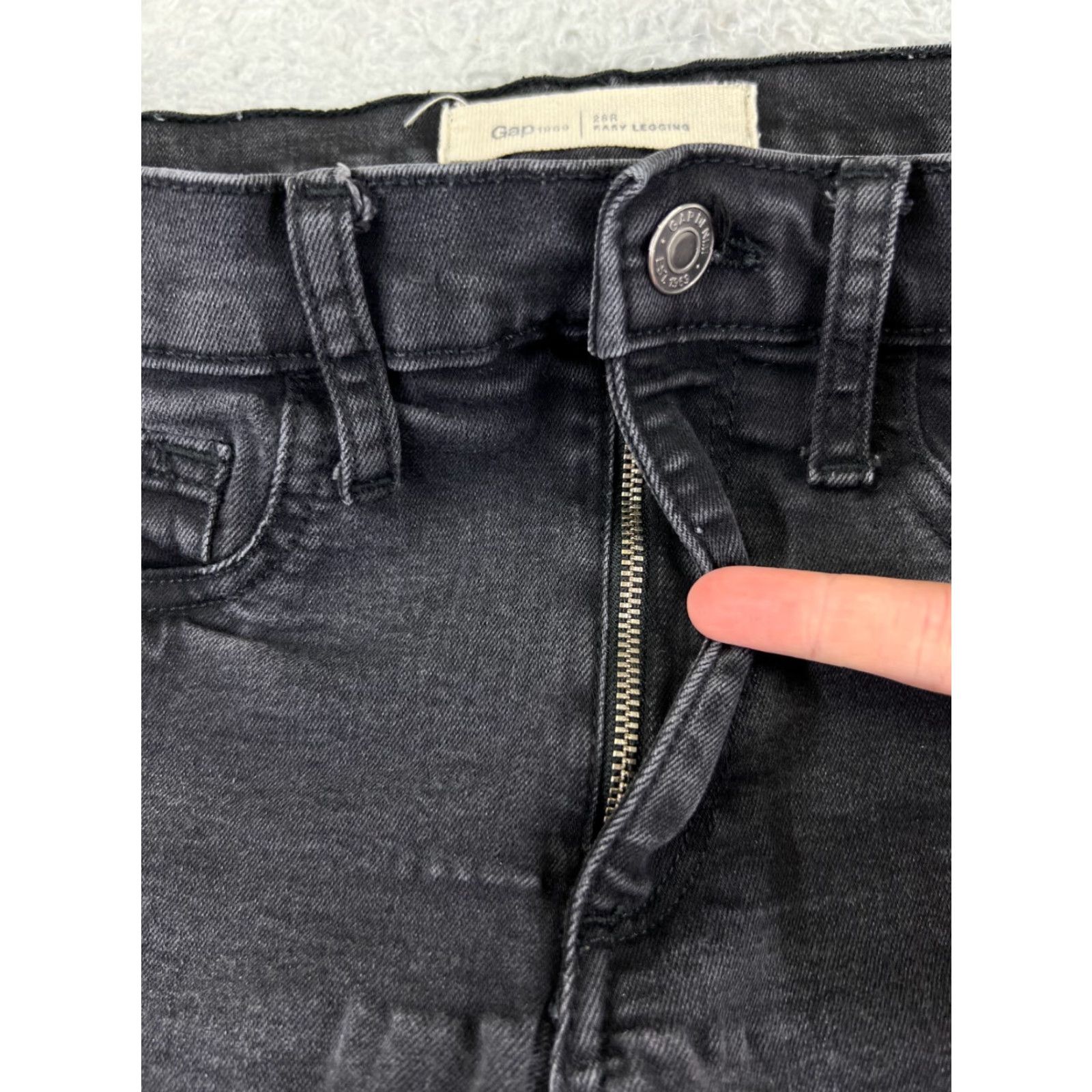 Gap GAP Jeans Women 6 Black Denim Jegging Stretch Mid 25x27 Classic 5-Pocket City 1969 Womens Jeans Size 28" / US 6 / IT 42 - 5 Thumbnail