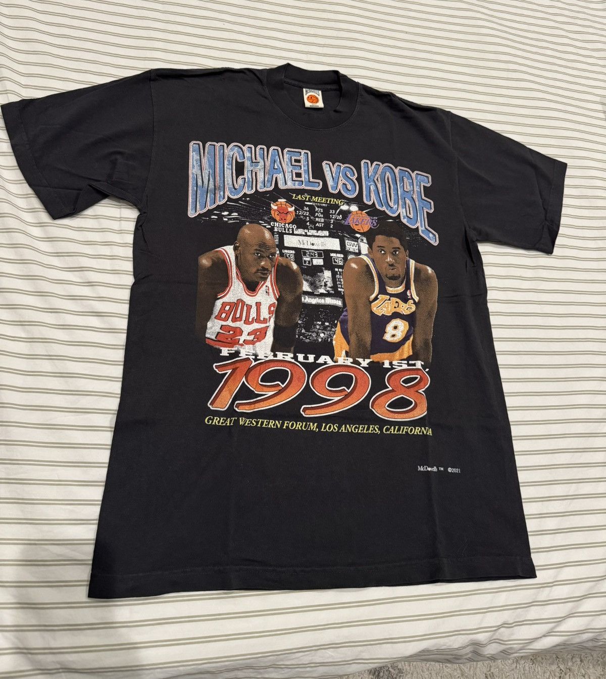 NBA McDowells Michael Jordan vs Kobe tee Size US S / EU 44-46 / 1 - 1 Thumbnail