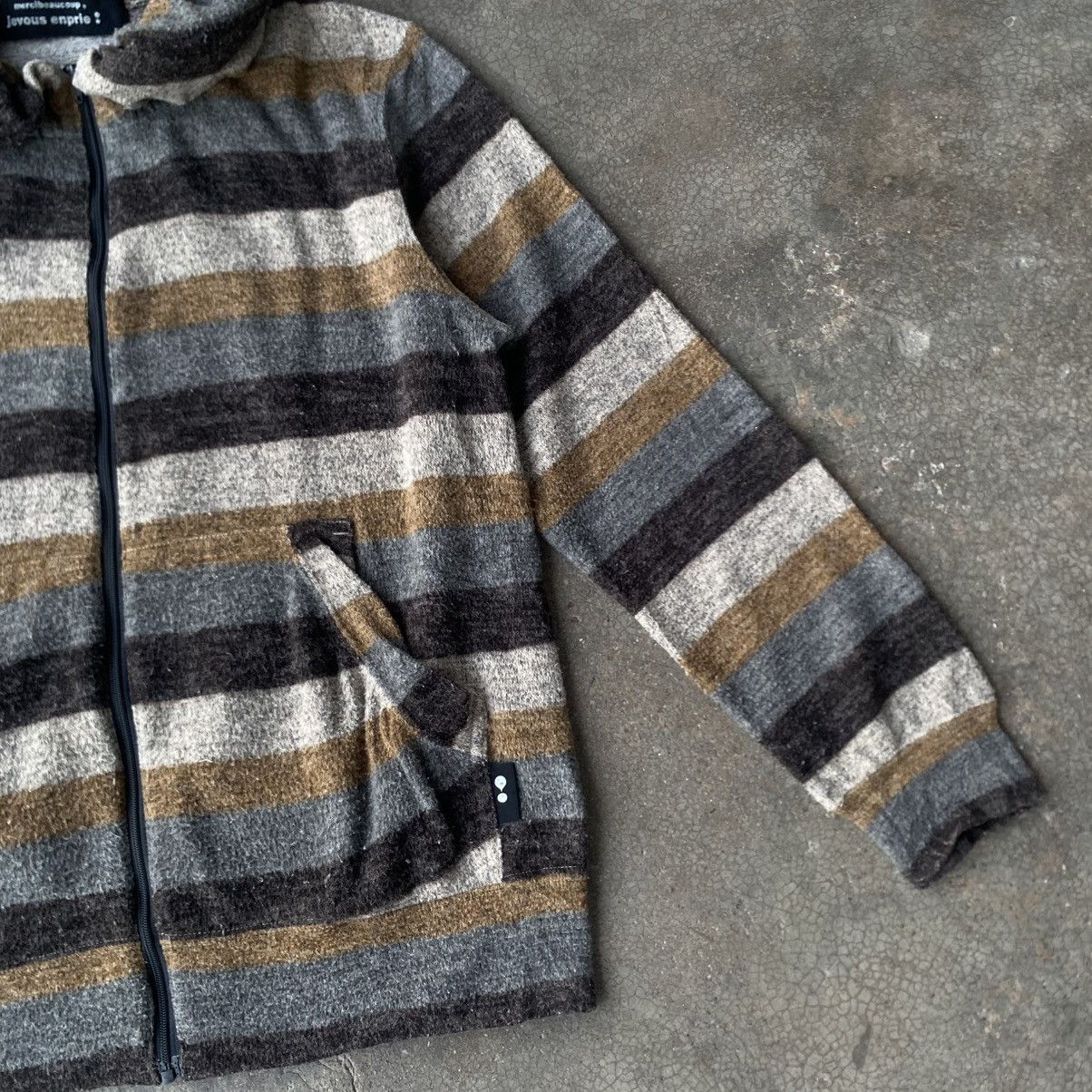 Issey Miyake Issey Miyake Mercibeaucoup Striped Zip Hoodie Jacket Size S / US 4 / IT 40 - 9 Thumbnail