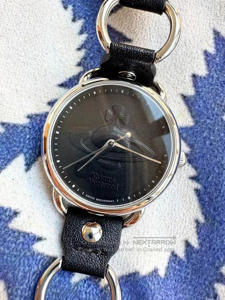 Vivienne Westwood Vivienne Westwood Black Leather Saturn Watch. Size ONE SIZE - 8 Thumbnail