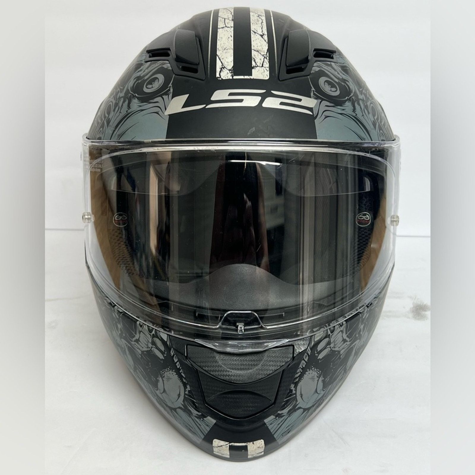 Other LS2 Stream Evo Motorcycle Helmet Matte Black Skull - FF320 Size ONE SIZE - 1 Thumbnail