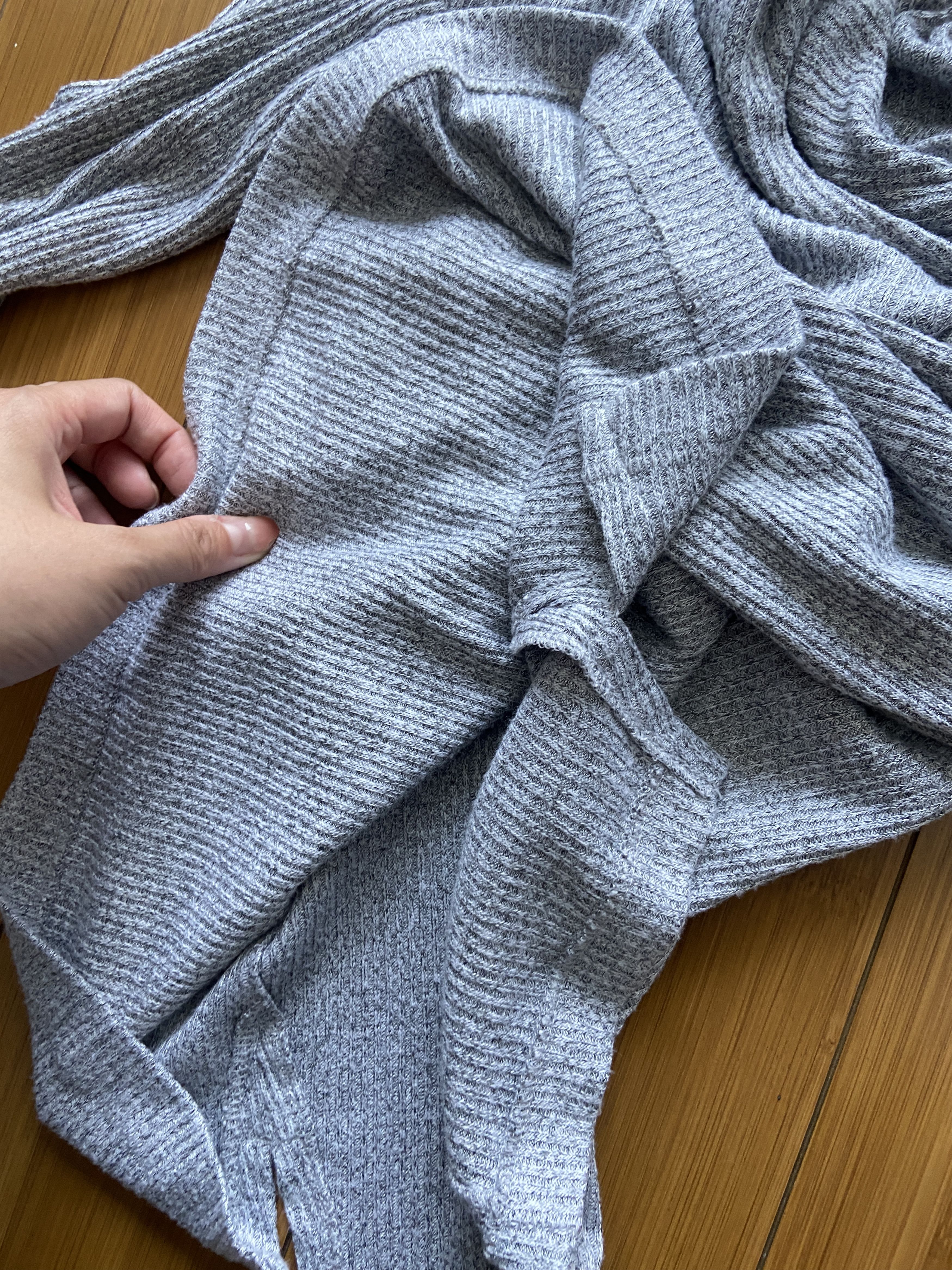 Rag & Bone Rag & Bone Ribbed Gray Lightweight Hoodie Women's XXS Size US XXS / EU 40 - 4 Thumbnail