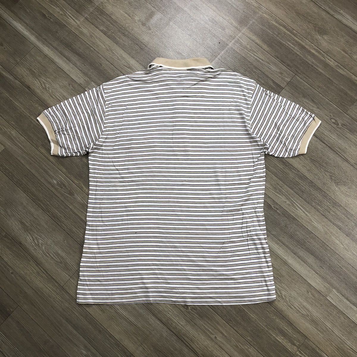 Luxury Yves Saint Laurent Pour Homme YSL Striped Polo Shirt