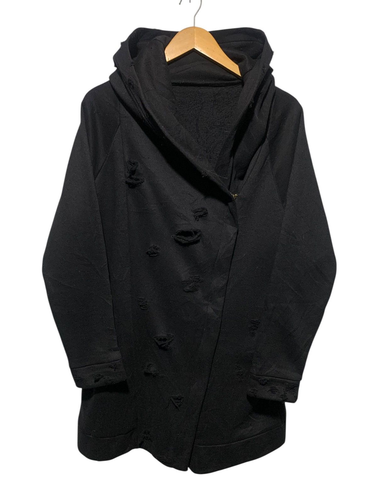 If Six Was Nine × Kansai Yamamoto × Le Grande Bleu (L.G.B.) Vtg Kansai asymmetrical distressed gothic punk styled hoodie Size US L / EU 52-54 / 3 - 1 Thumbnail