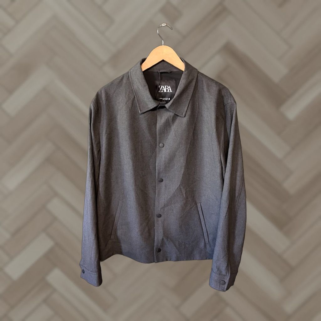 Zara Zara Jacket Women's Black Long Sleeve Button Up 2XL 4 Way Stretch Basic Solid Polyester Regular Size 2XL Womens Size XXL / US 16-18 / IT 52-54 - 1 Thumbnail