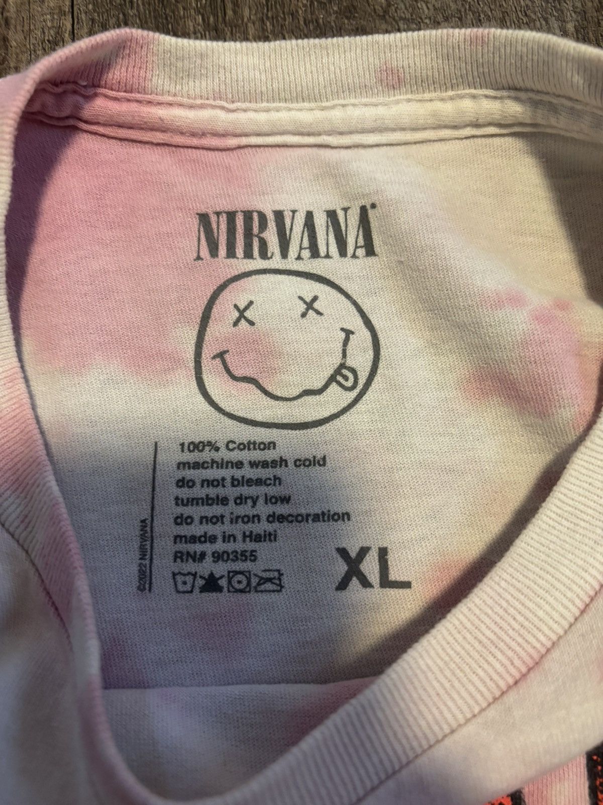 Nirvana 2022 Nirvana Tie Dye Smiley Face Logo Tee Shirt Size US XL / EU 56 / 4 - 2 Thumbnail