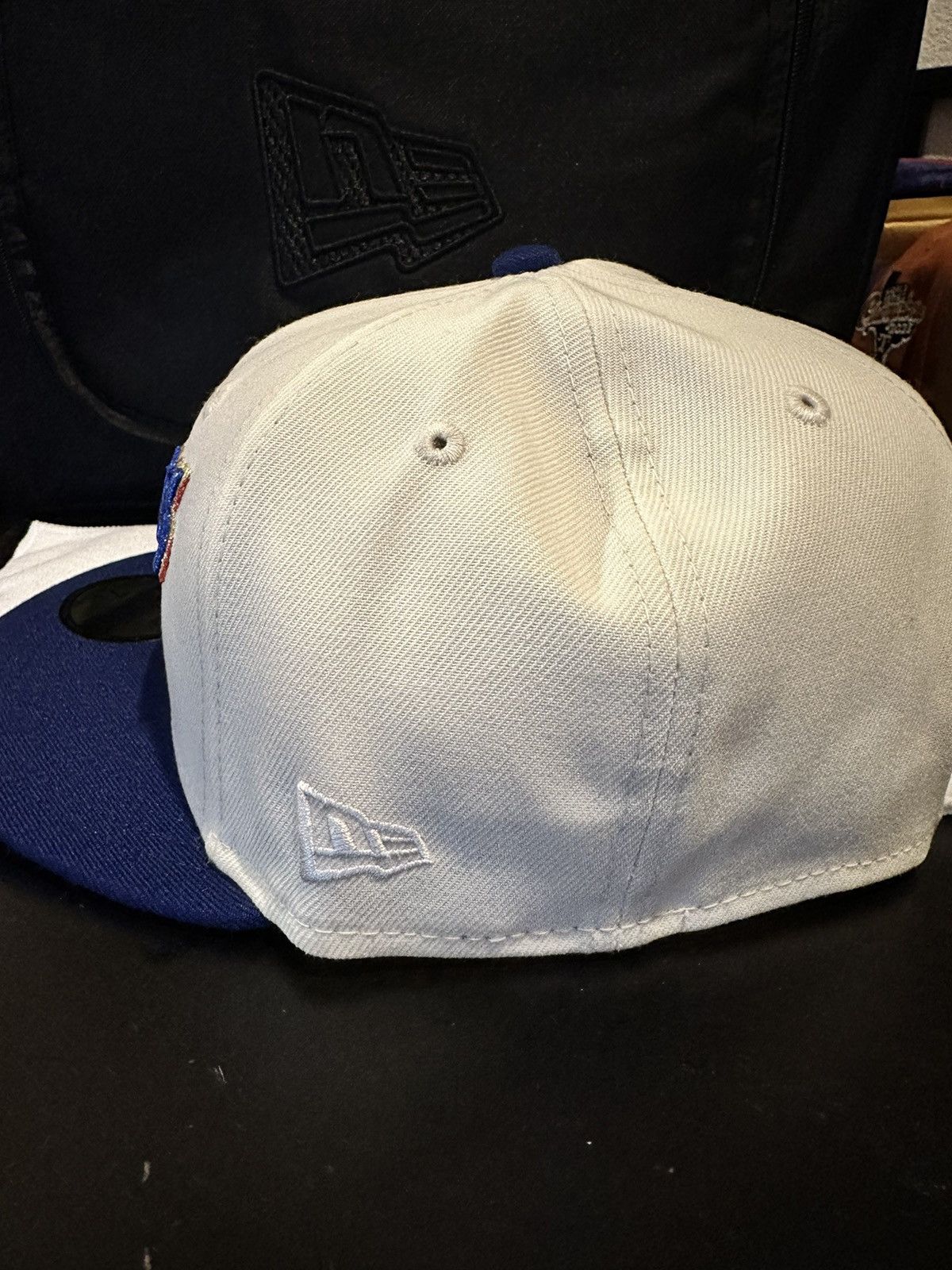 New Era New Era 7 1/8 Texas Rangers Chrome White/Cream Fitted Size ONE SIZE - 8 Thumbnail