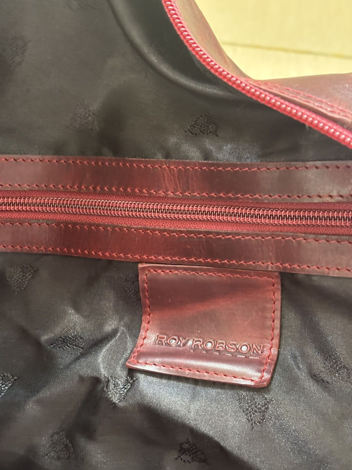 Other Roy Robson Distressed Leather Weekend Duffel Bag in Oxblood Size ONE SIZE - 7 Thumbnail