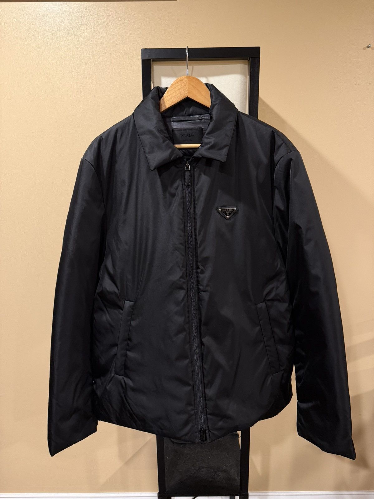 Prada Prada 2023 Re-Nylon Down Puffer Black Collar Zip-Up Jacket Size US L / EU 52-54 / 3 - 2 Thumbnail