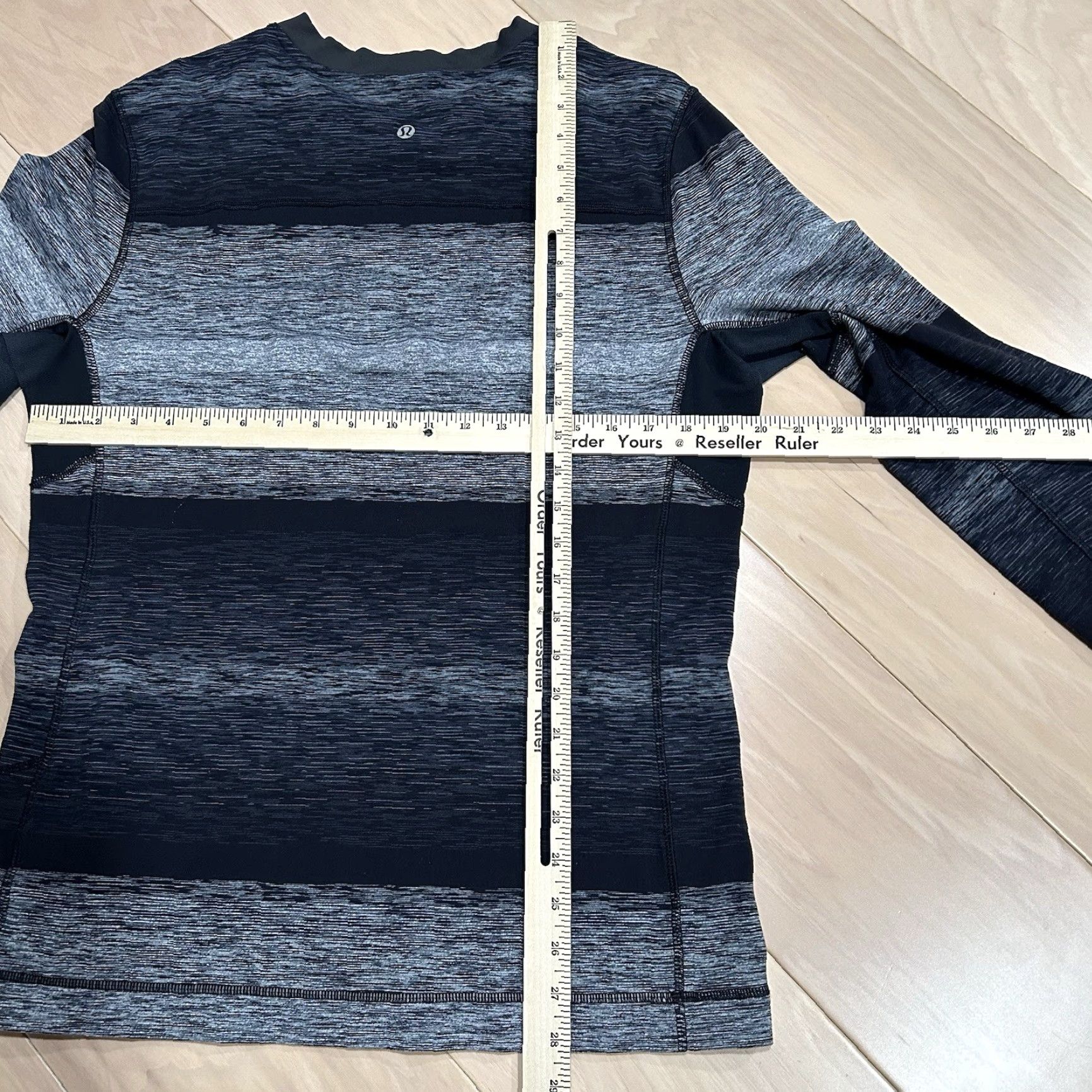 Lululemon Lululemon Core Crew Rulu Shirt Long Sleeve Men L Gray Striped Athletic Shirt Size US L / EU 52-54 / 3 - 6 Thumbnail