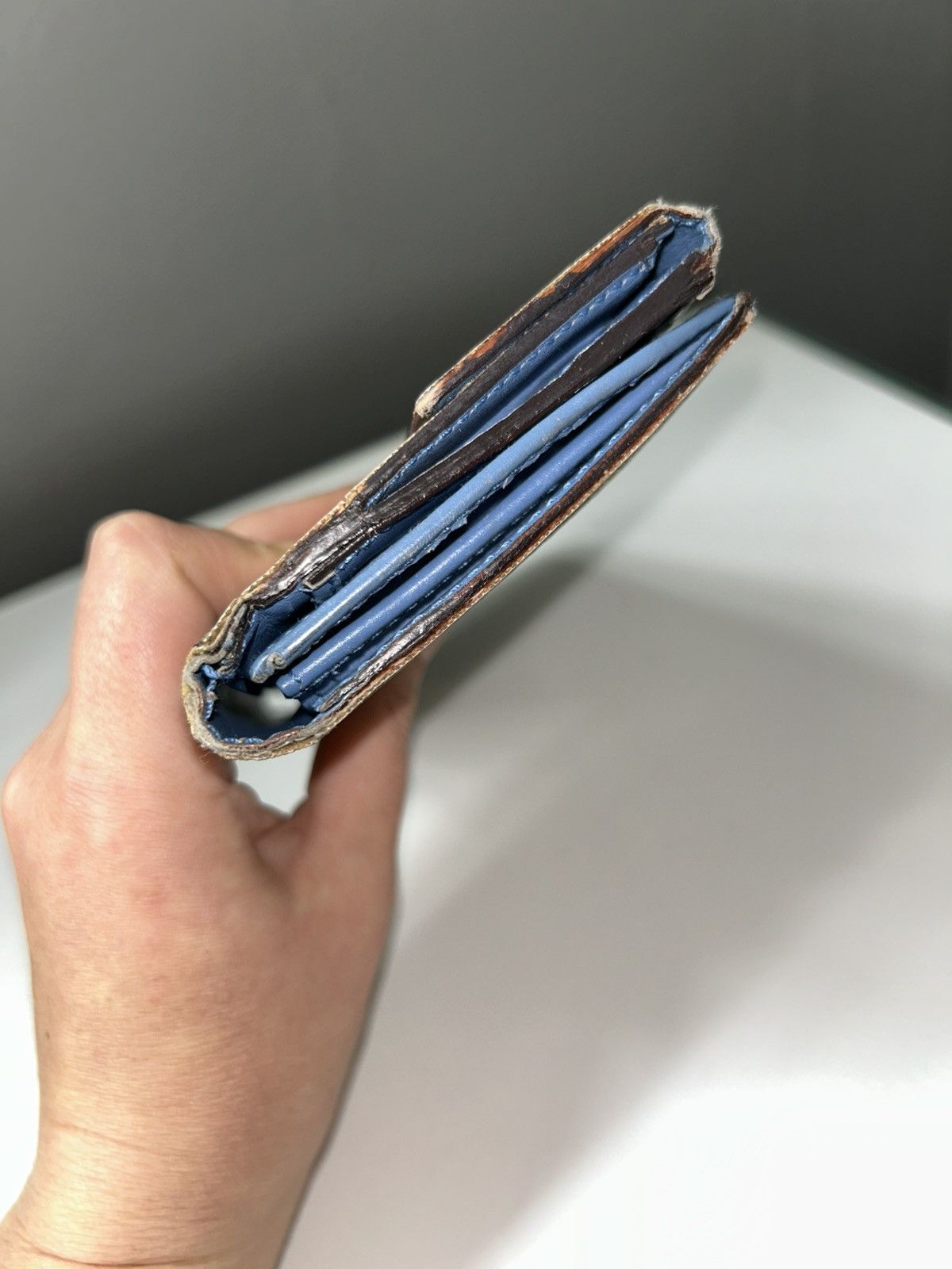 Gucci Gucci GG Coated Canvas Long Wallet w Blue Interior Size ONE SIZE - 14 Thumbnail