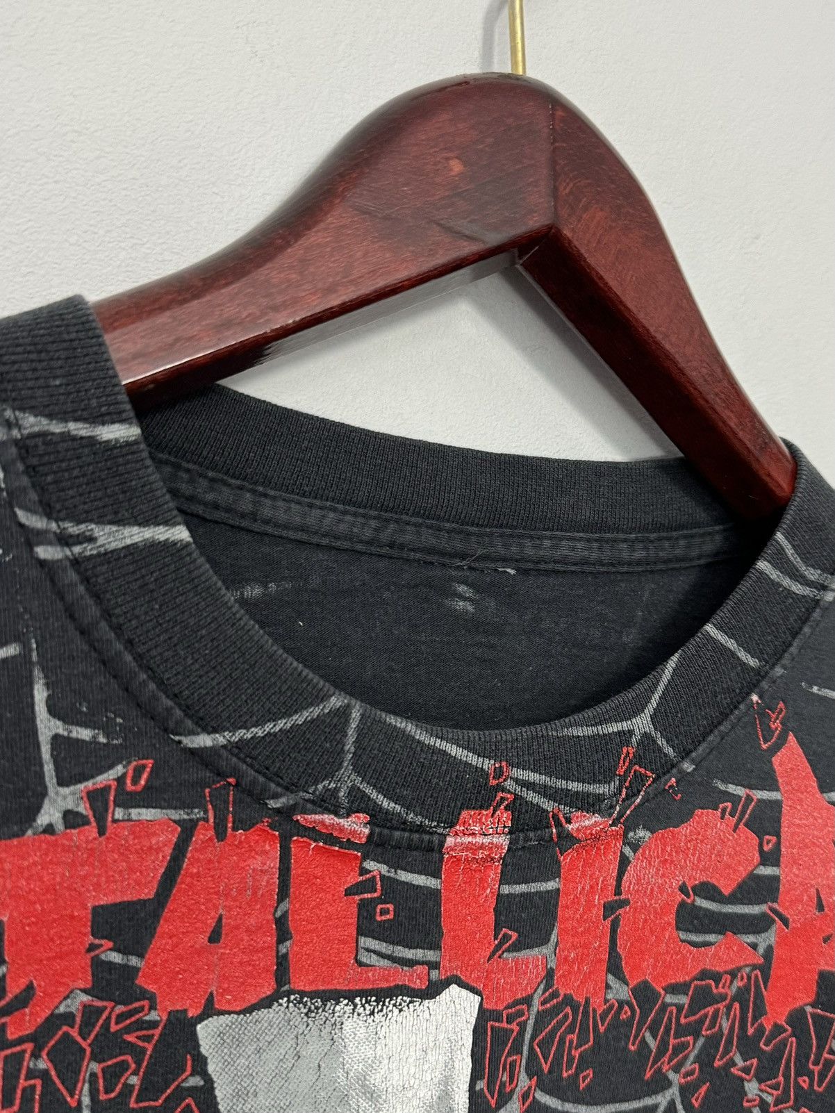 Band Tees × Metallica × Vintage Vintage Metallica 1992 Pushead All Over Print T-shirt Size US L / EU 52-54 / 3 - 5 Thumbnail