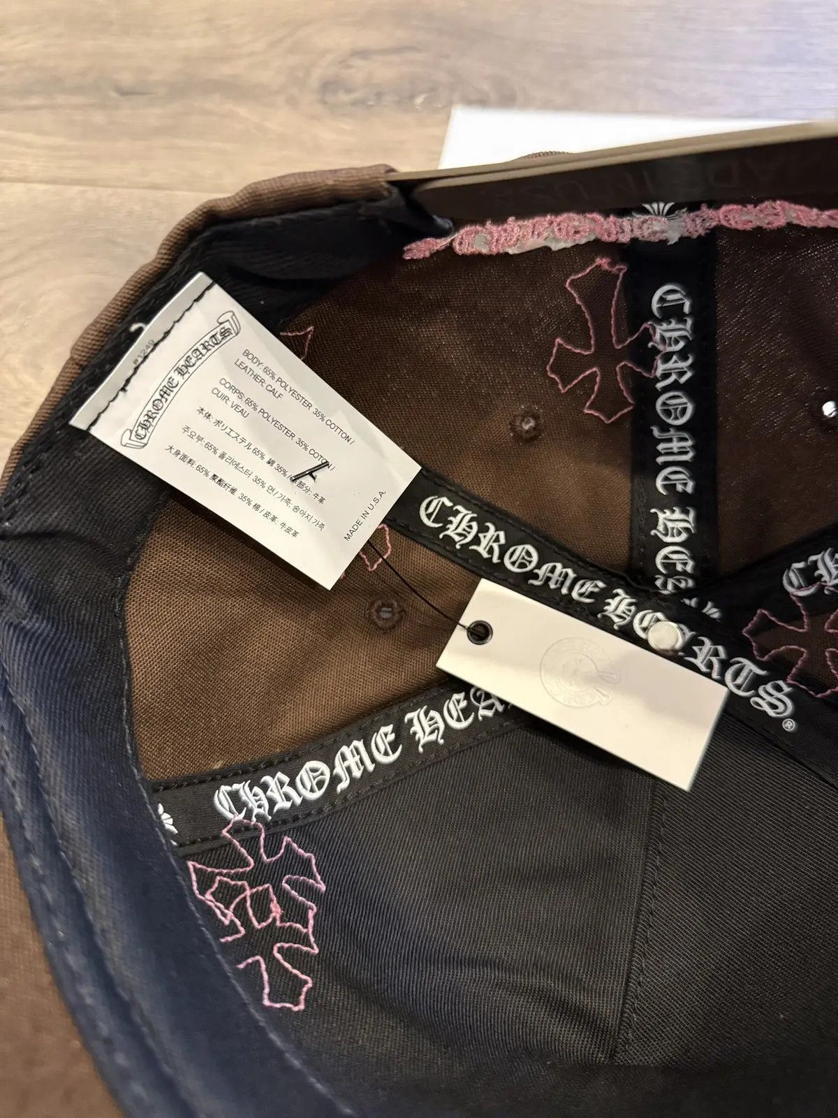 Chrome Hearts Chrome Hearts Brown/Pink Cross Patch Hat Size ONE SIZE - 8 Thumbnail