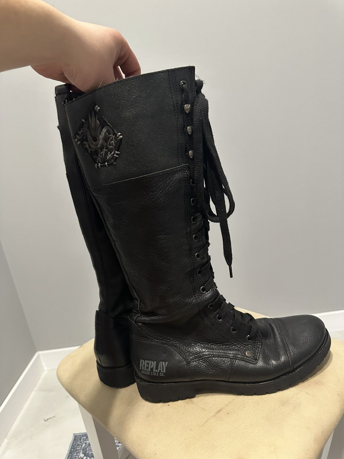 A.S.98 A.S.98 Type Avant Garde Leather High Boots Gothic Punk Size US 8 / IT 38 - 13 Thumbnail
