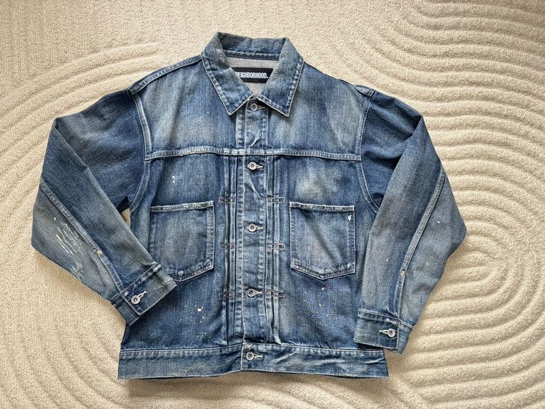 Neighborhood NEIGHBORHOOD Distressed Denim Jacket Size US M / EU 48-50 / 2 - 1 Thumbnail