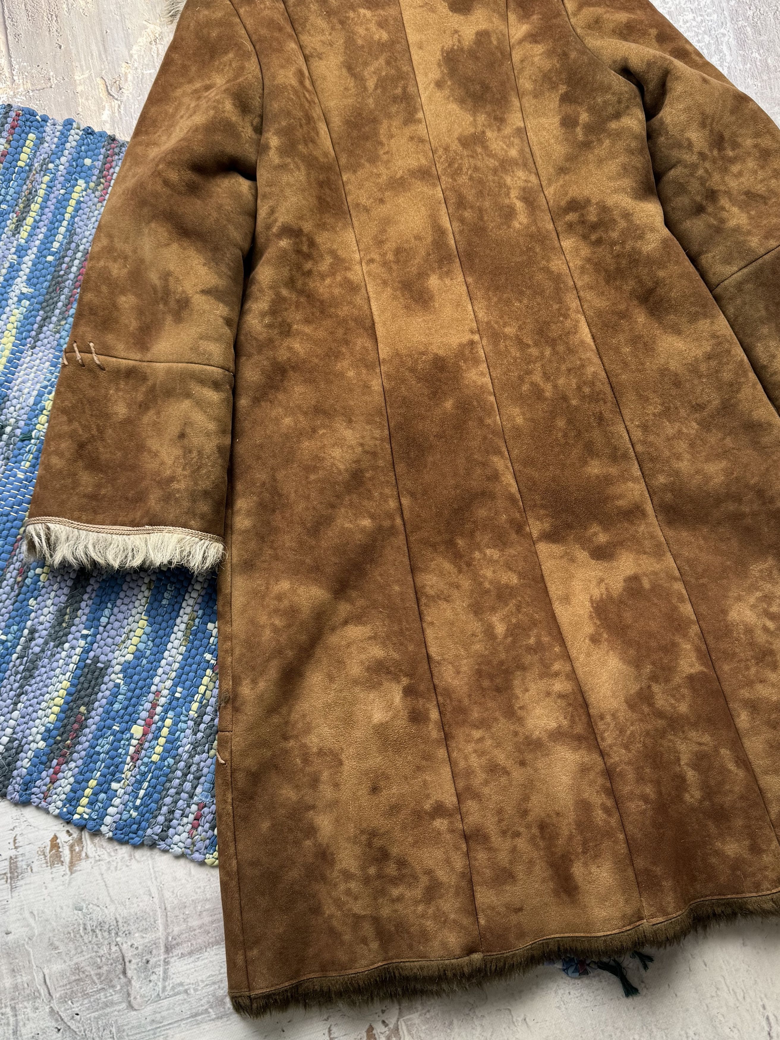 Vintage Vintage Faux Sheepskin Faded Coat A414(484)D15 Size L / US 10 / IT 46 - 14 Thumbnail