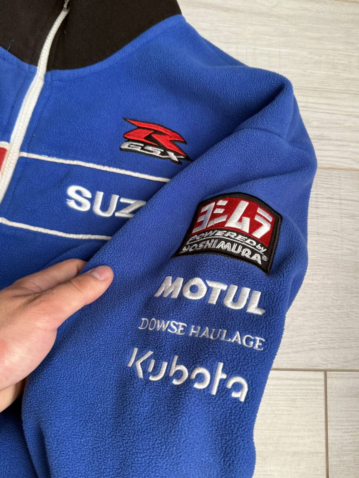 Vintage Vintage team Suzuki GSXR cozy Fleece racing jacket Size US XL / EU 56 / 4 - 6 Thumbnail