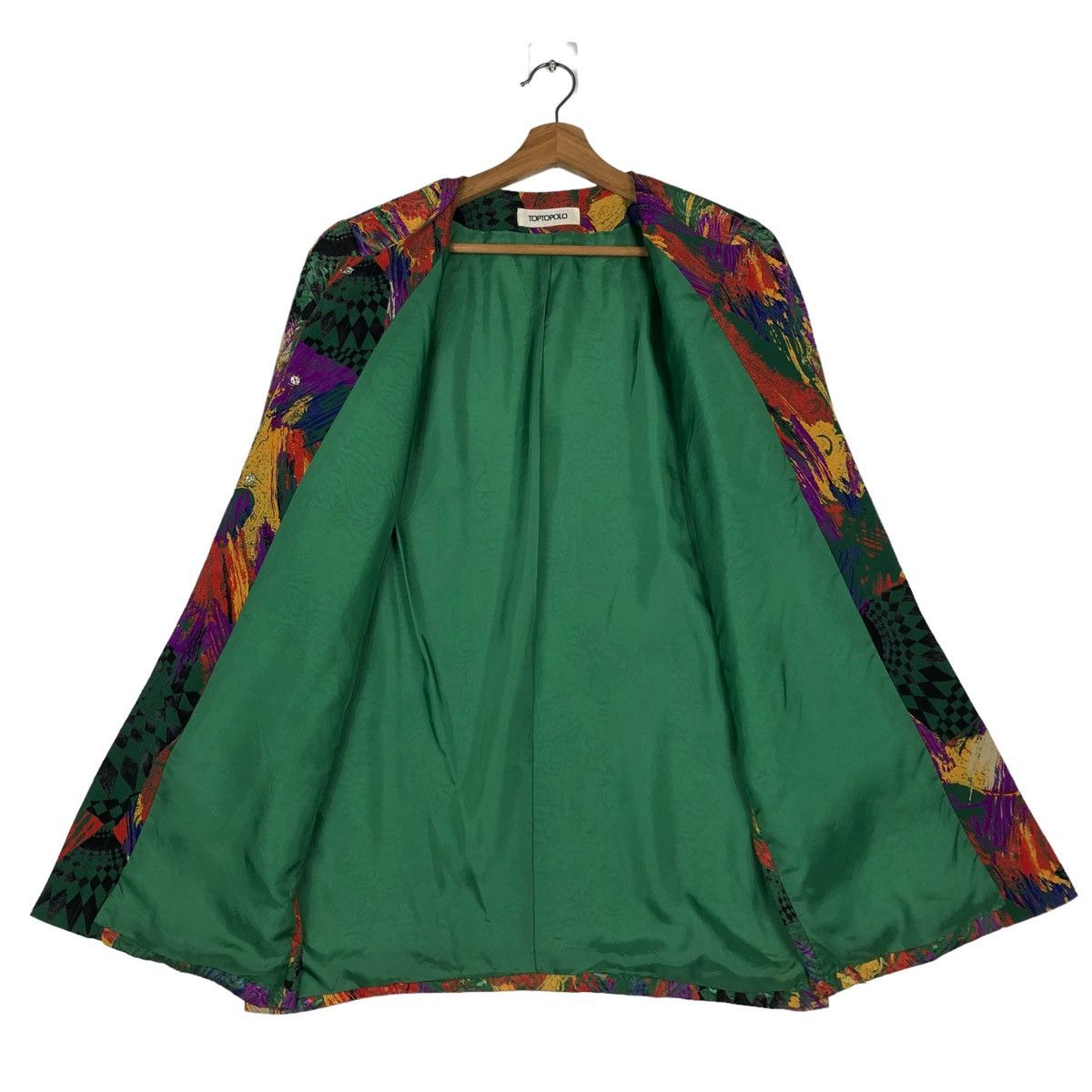 Japanese Brand VINTAGE COLOURFULL JACKET ART DESIGN TOPTOPOLO ISSEY MIYAKE Size US M / EU 48-50 / 2 - 13 Thumbnail