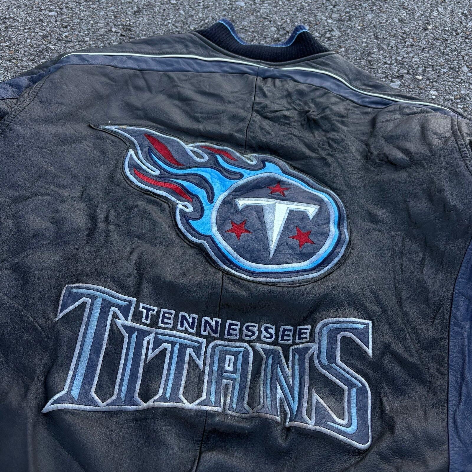 G-III Vintage 90s Tennessee Titans leather jacket Size US M / EU 48-50 / 2 - 5 Thumbnail