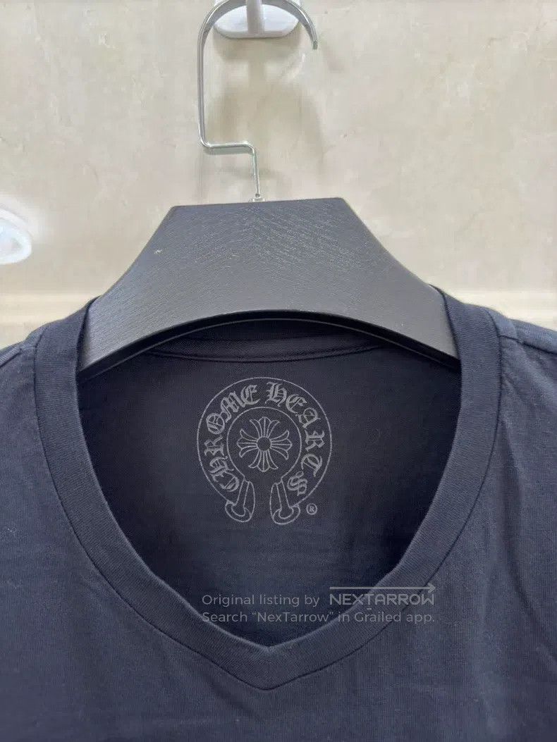 Chrome Hearts CHROME HEARTS Size M V-neck short sleeve with cruciform lea Size US M / EU 48-50 / 2 - 2 Thumbnail