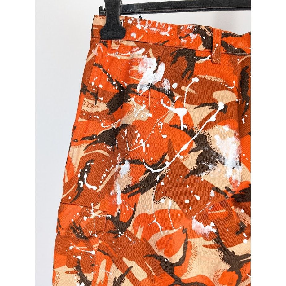 Martine Rose o1rshd1 Printed Cotton Twill Cargo Trousers in Orange Size US 32 / EU 48 - 17 Thumbnail