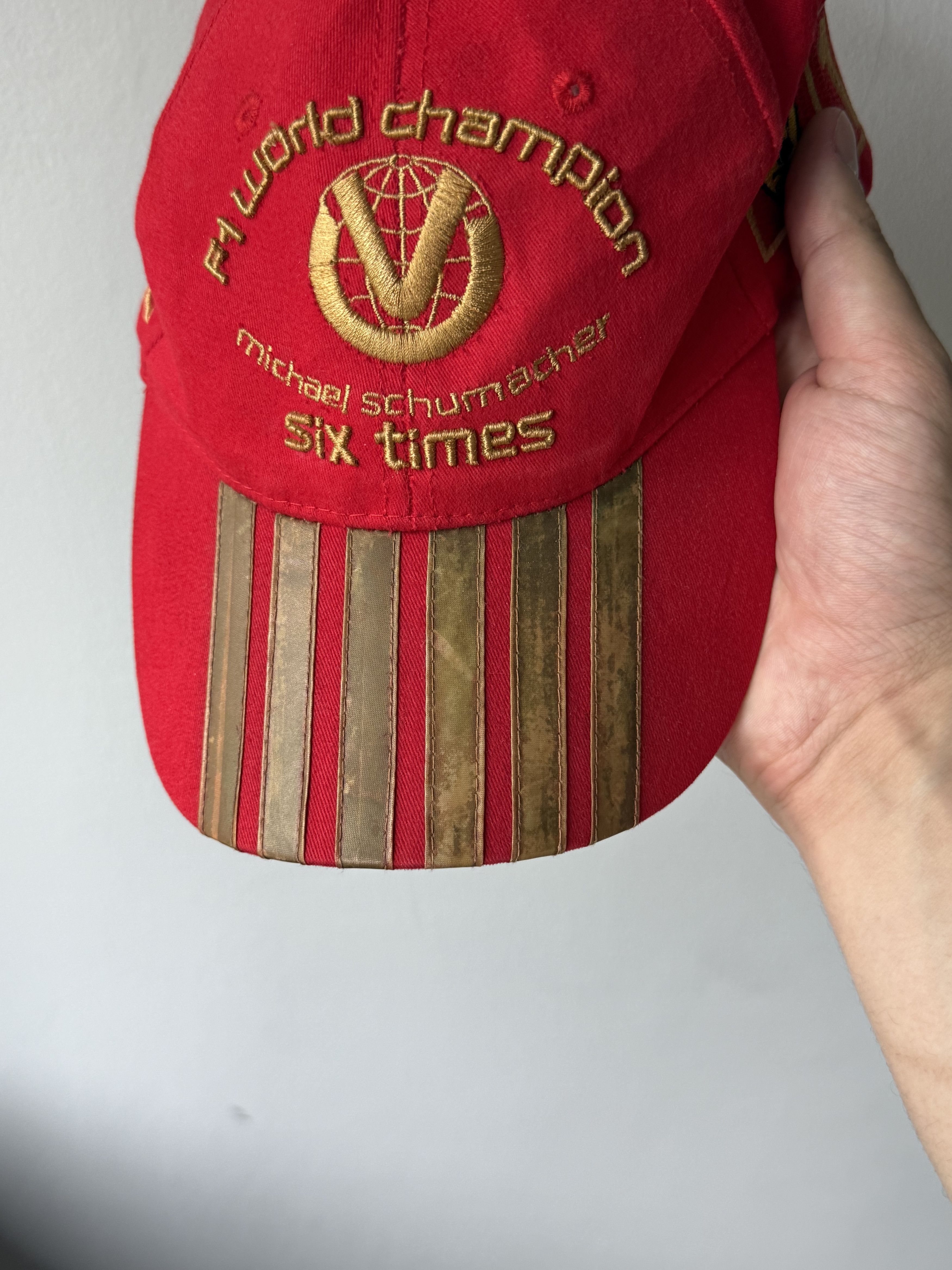 Formula 1 Vintage Michael Schumacher F1 World Champion Six Times Cap Size ONE SIZE - 6 Thumbnail
