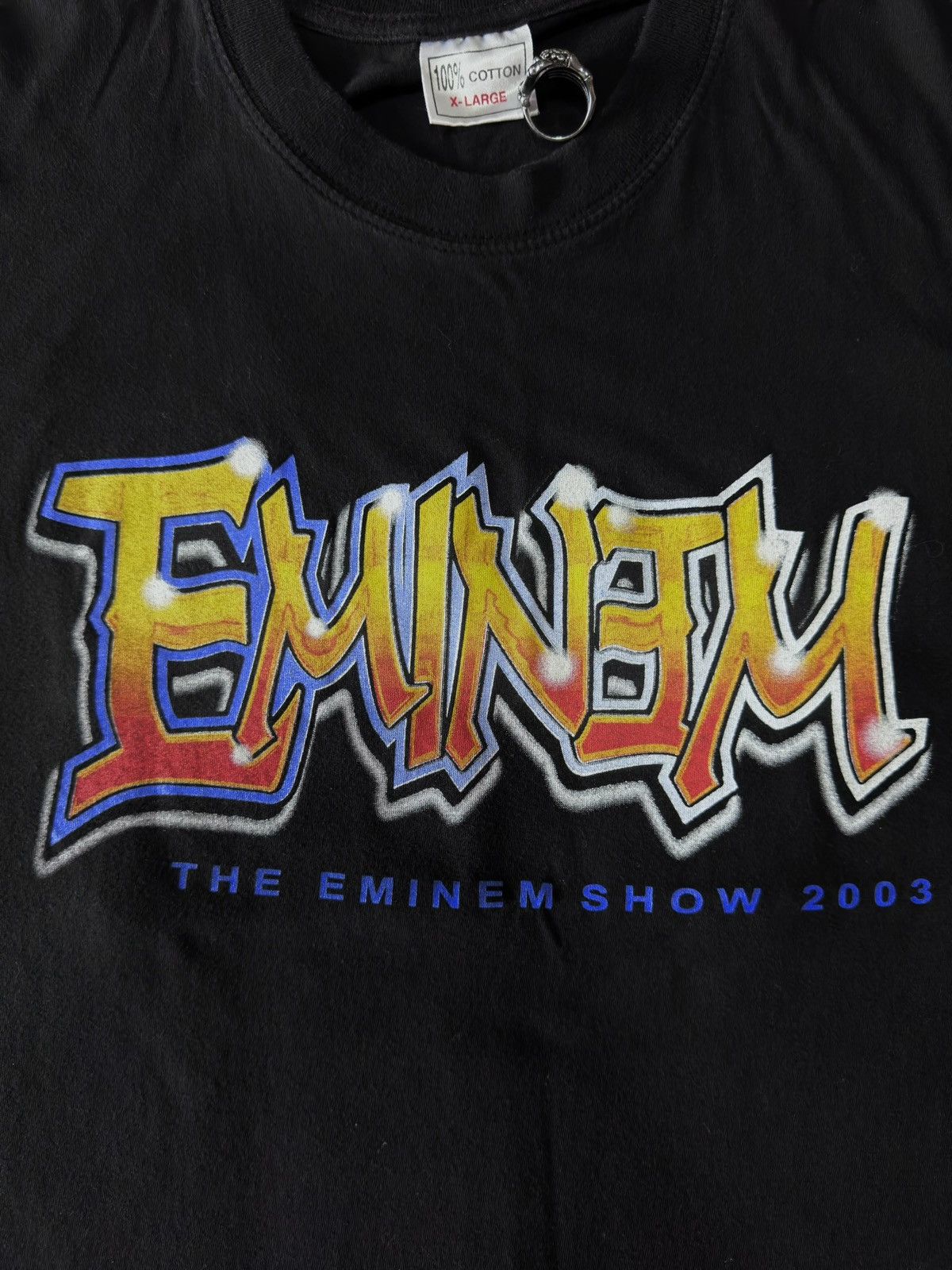 Rap Tees 2003 The Eminem Show European Tour God 00s Vintage Shirt Size US XL / EU 56 / 4 - 4 Thumbnail