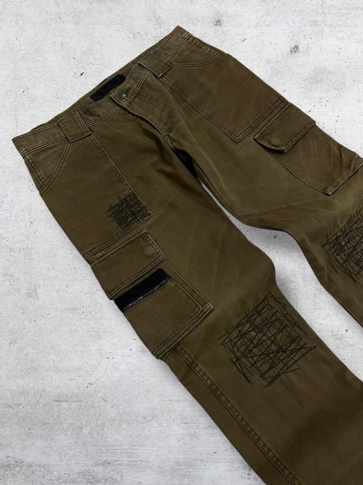 Hysteric Glamour VINTAGE MAGICAL DESIGN JAPAN DESIGNER ABSTRACT STITCH DENIM Size US 31 - 6 Thumbnail