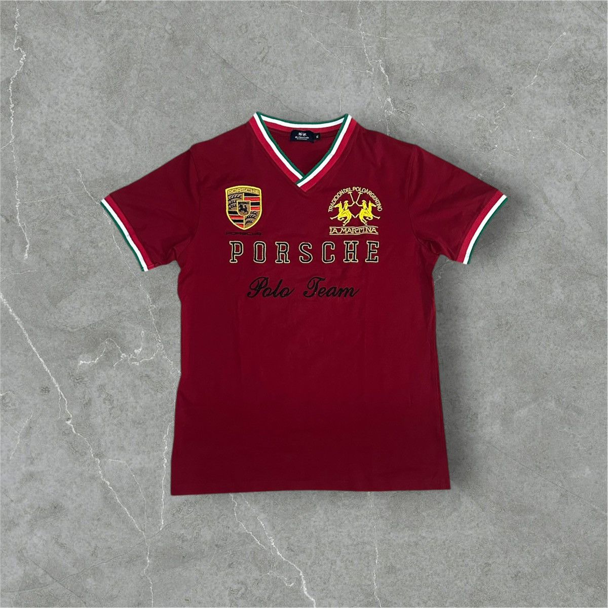 La Martina × Porsche Design La Martina Porsche Polo Shirt | Rot | Größe XL Size US XL / EU 56 / 4 - 1 Thumbnail
