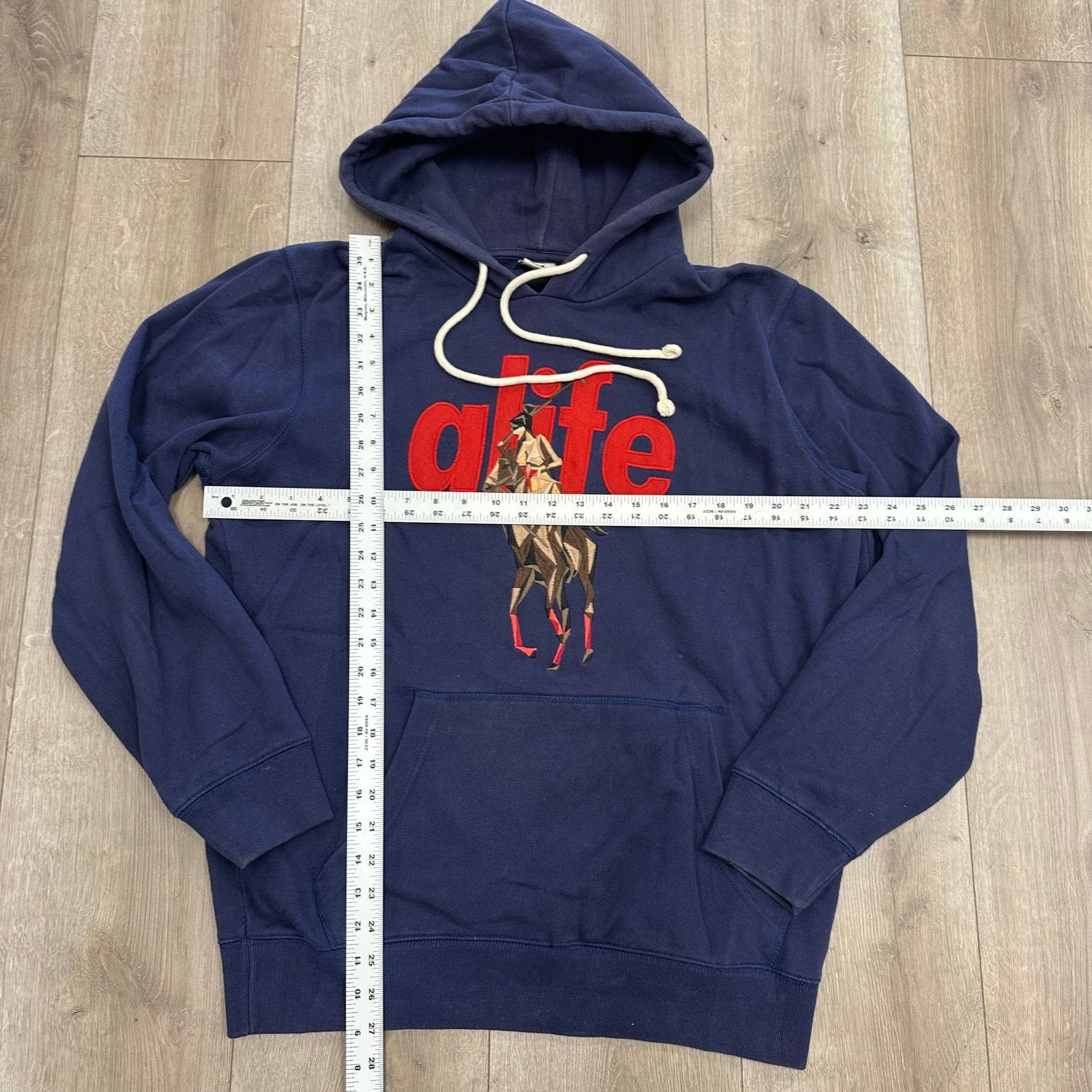 Alife Alife New York Polo Navy Hoodie Sweater Size Large L B20 Size US L / EU 52-54 / 3 - 4 Thumbnail