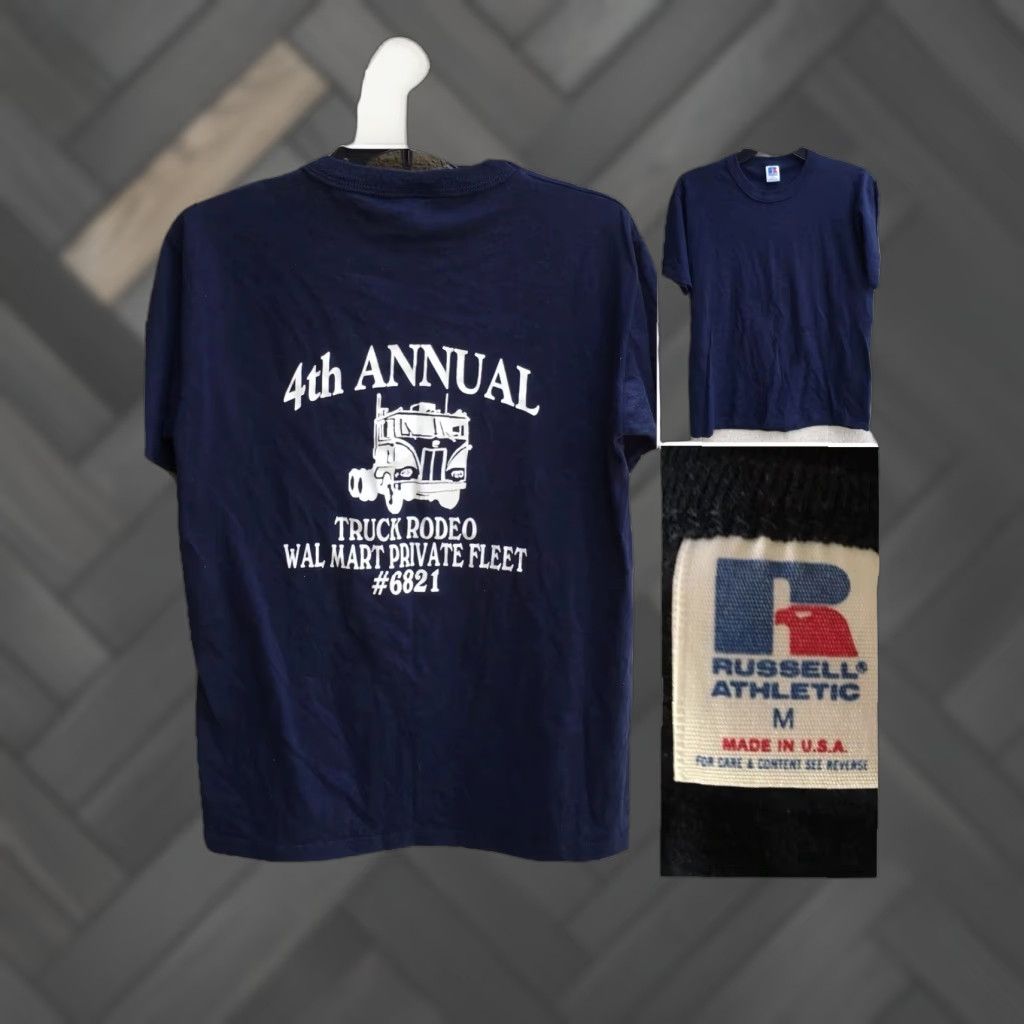 Russell Athletic VINTAGE Russell Athletic Truck Rodeo Walmart Private Fleet 6821 T Shirt 1980s Blue M Mens Shirt Graphic Tee 50/50 USA Size US M / EU 48-50 / 2 - 1 Thumbnail